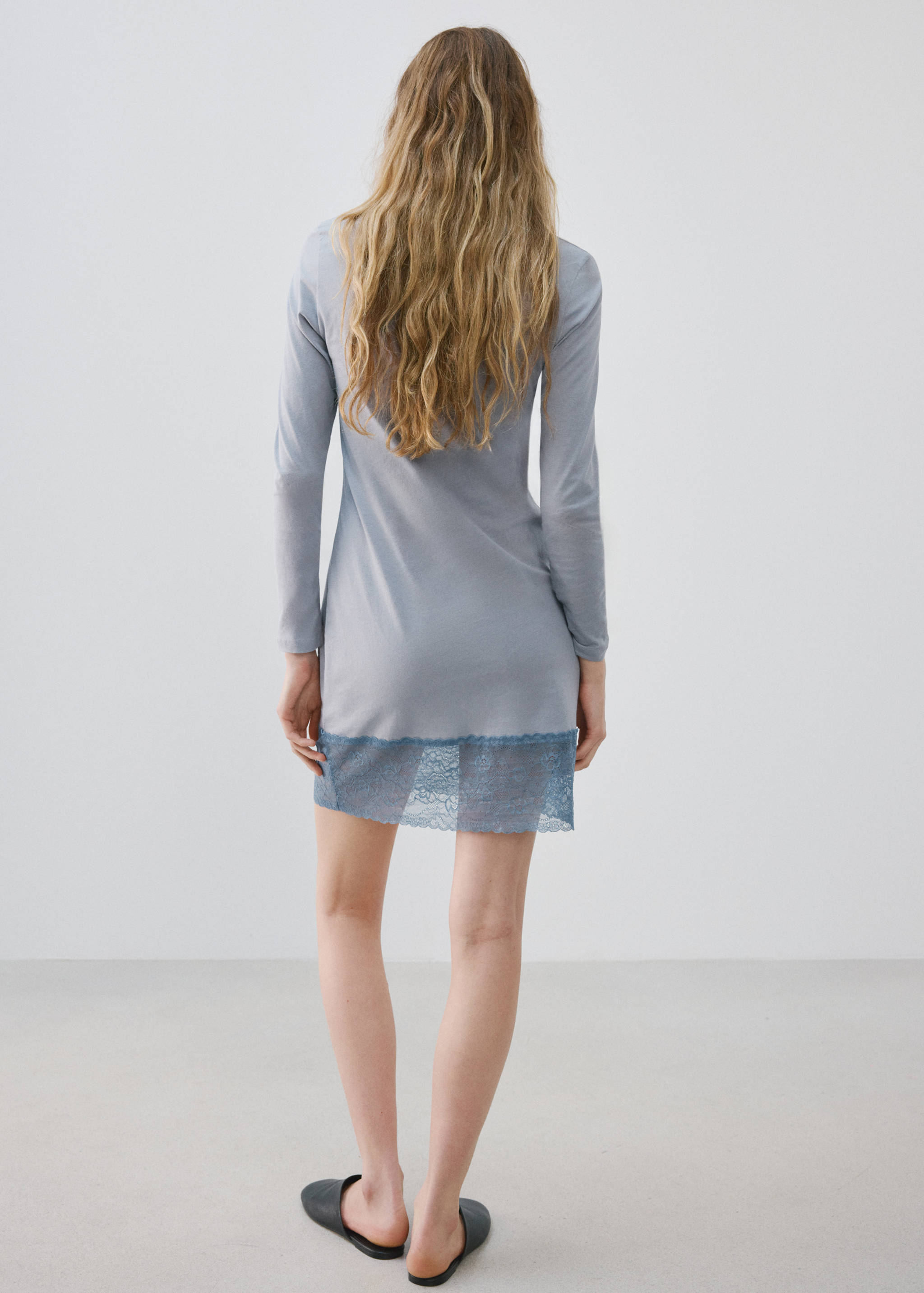 Embroidered detail nightdress - Reverse of the article