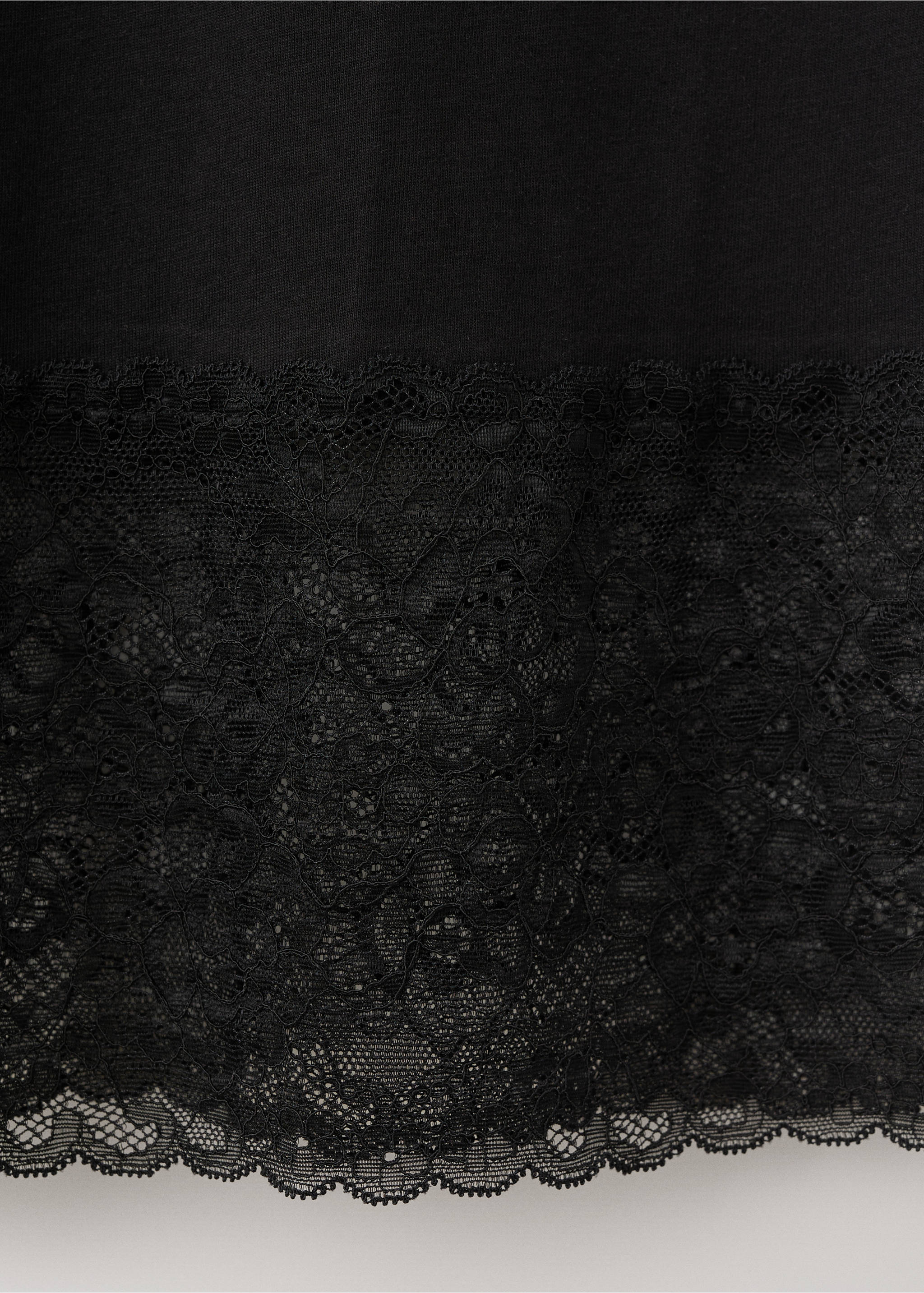 Cămașă de noapte cu detalii brodate - Detaliu al articolului 0, Negru. Ref: 27023345-00.