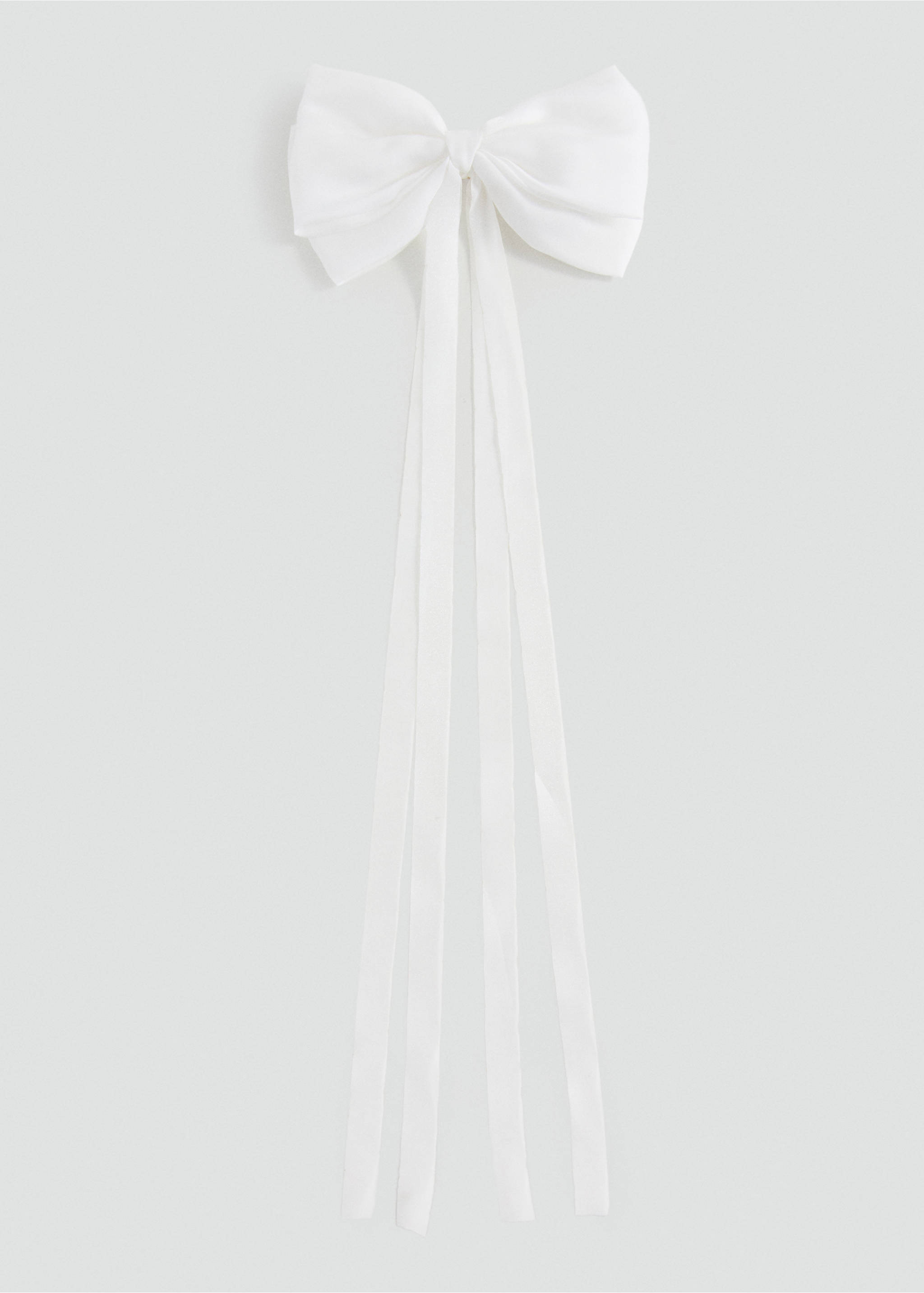 Hair clip with maxi bow - Article without model, White. Ref: 27023711-00.