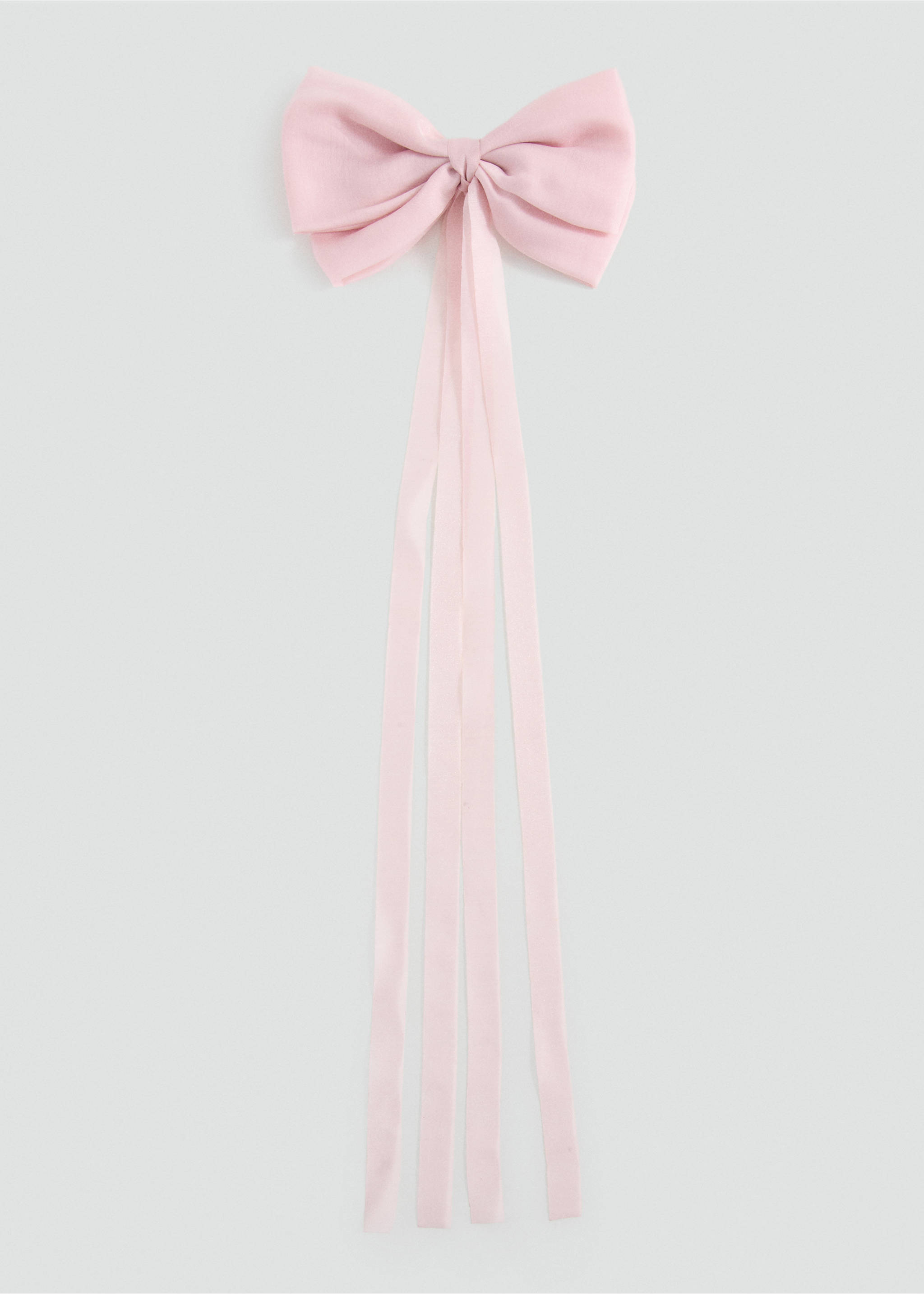 Hair clip with maxi bow - Article without model, Pale Pink. Ref: 27023711-00.
