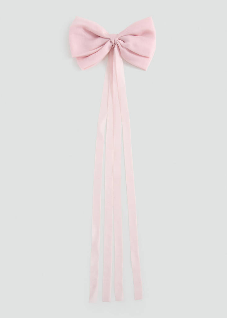 Hair clip with maxi bow — Pale Pink