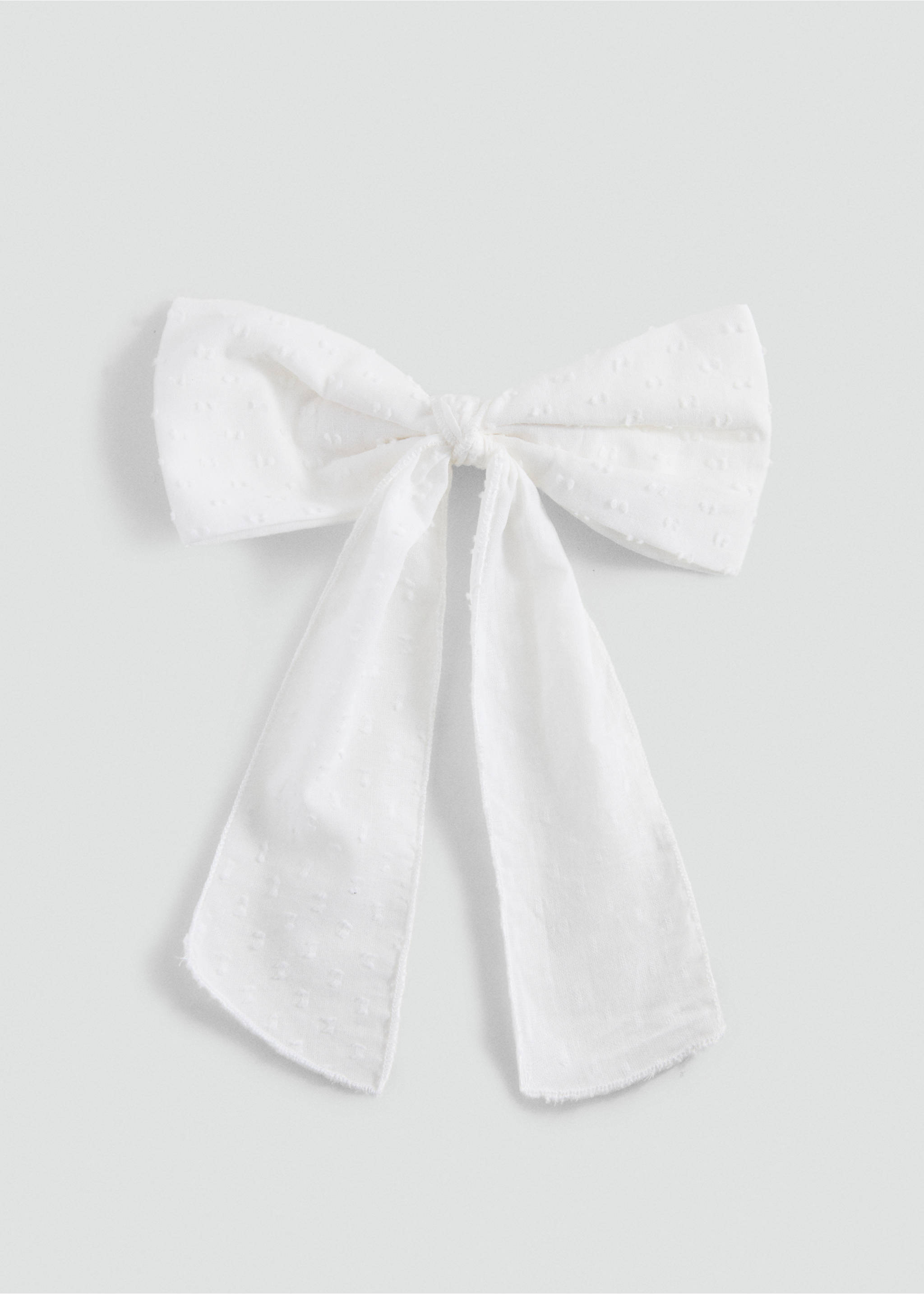 Bow hairclip - Article without model, White. Ref: 27023713-00.