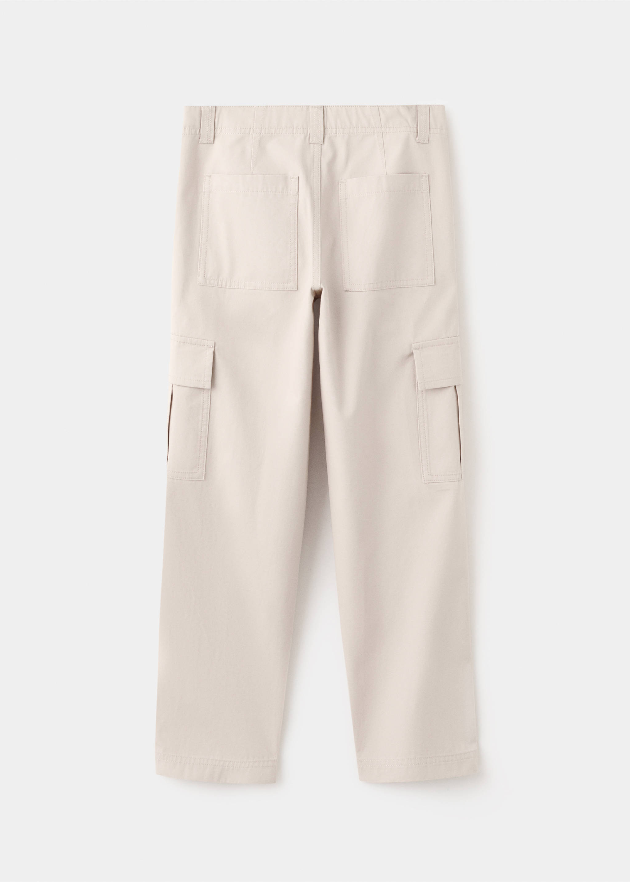 Pantalón cargo algodón - Reverso del artículo, Gris hielo. Ref: 27023716-00.