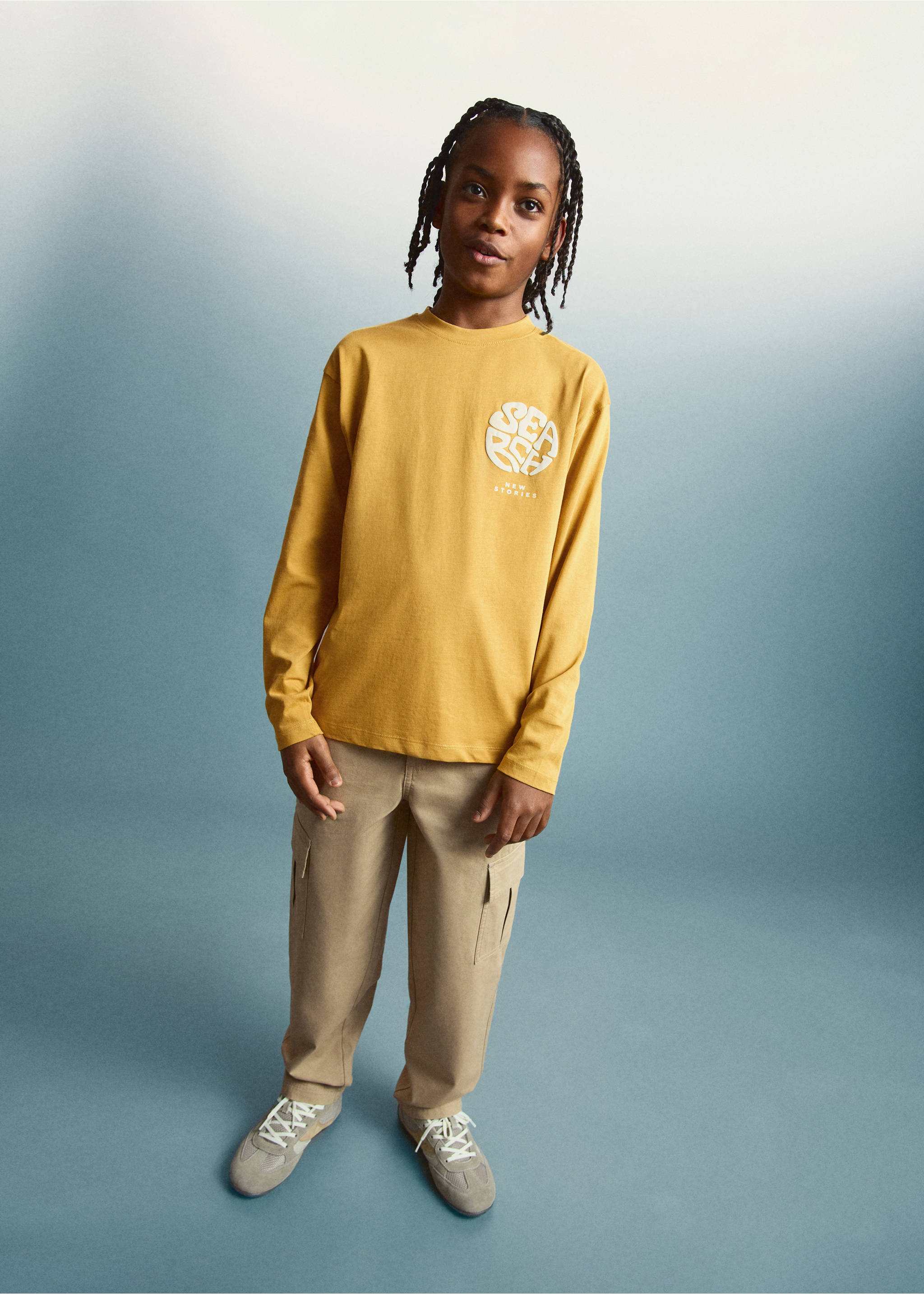 Pantalón cargo algodón - Plano general, Arena. Ref: 27023716-00.