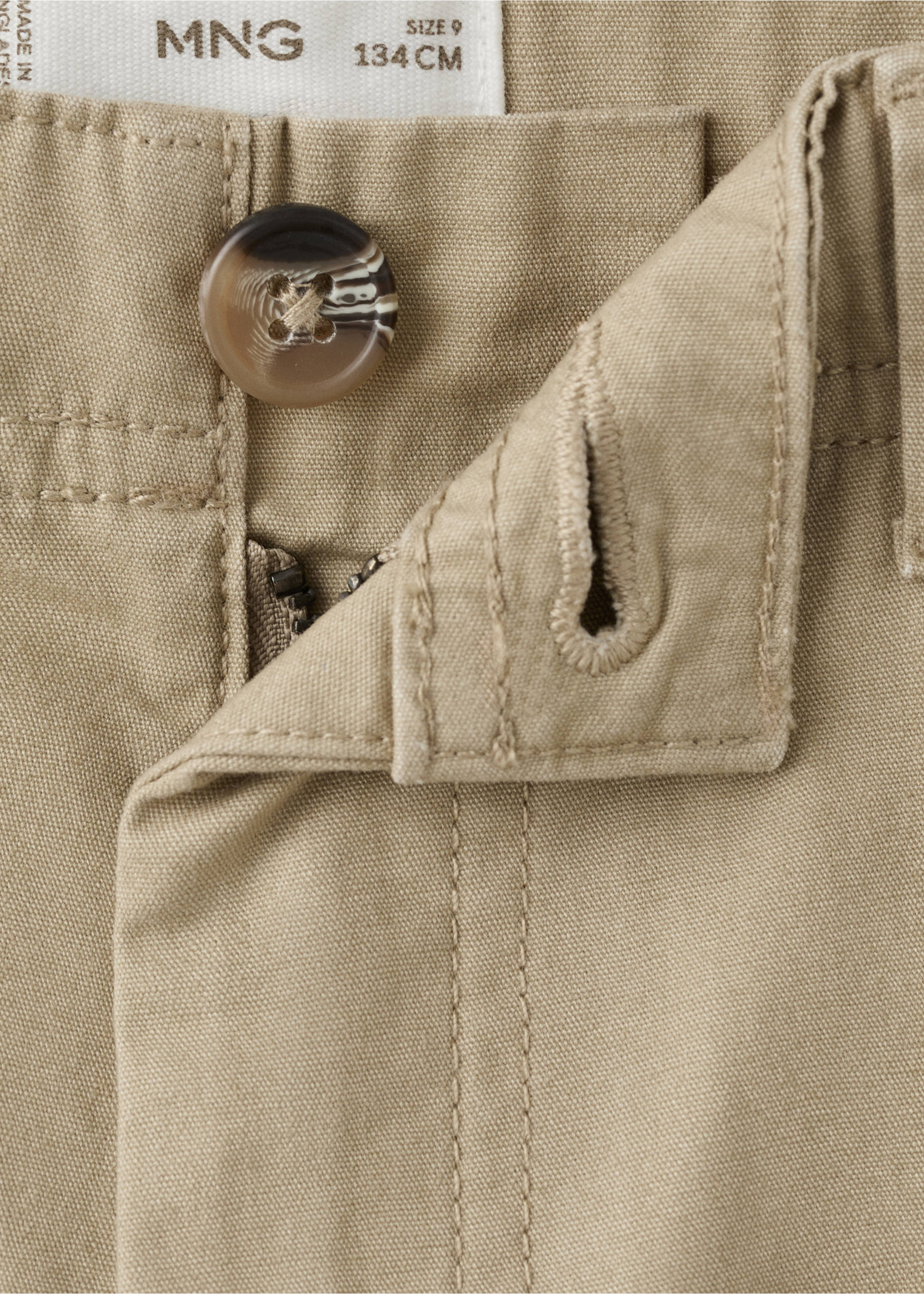 Pantalón cargo algodón - Detalle del artículo 8, Arena. Ref: 27023716-00.