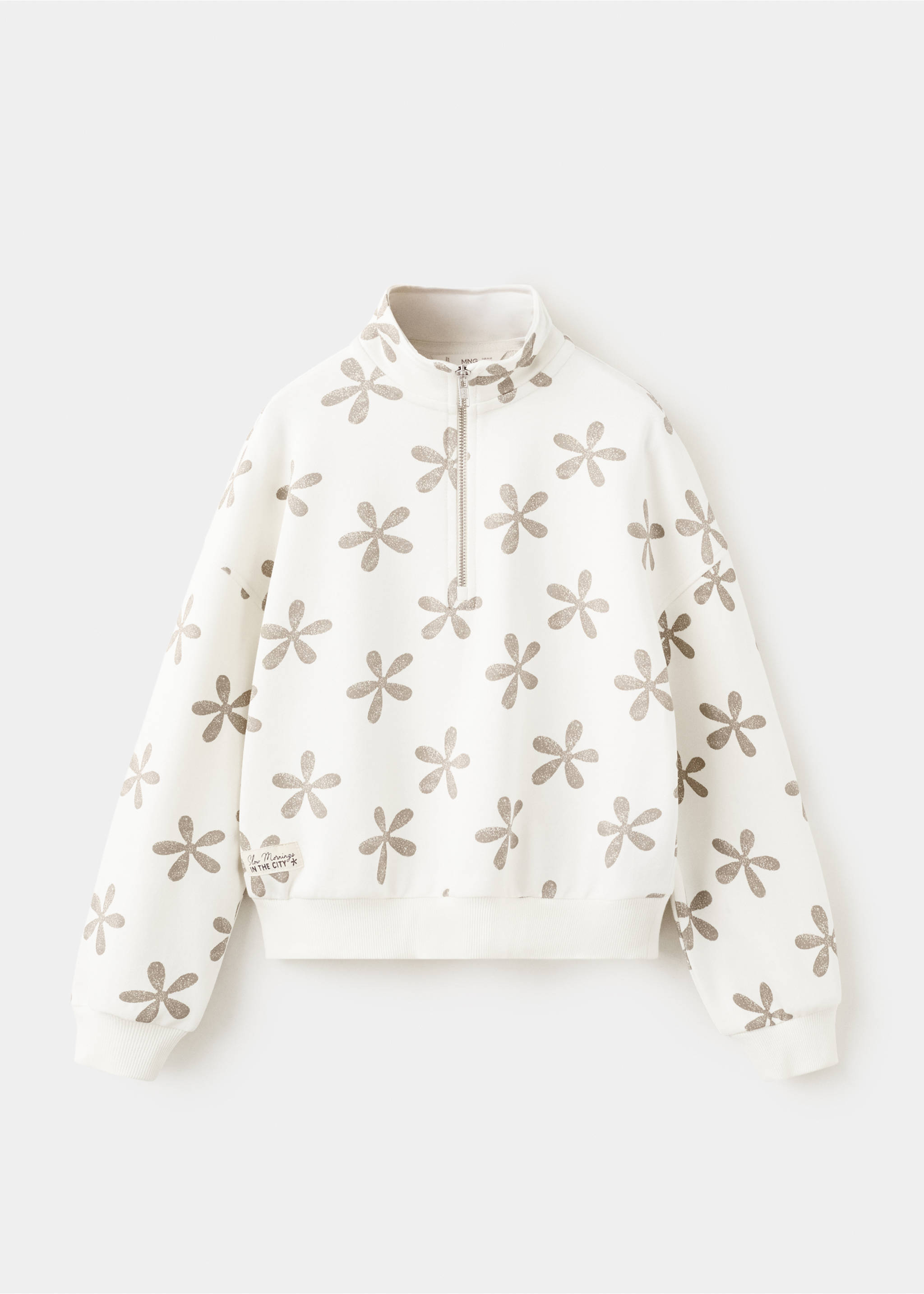Floral printed sweatshirt - Article without model, Off White. Ref: 27023717-00.