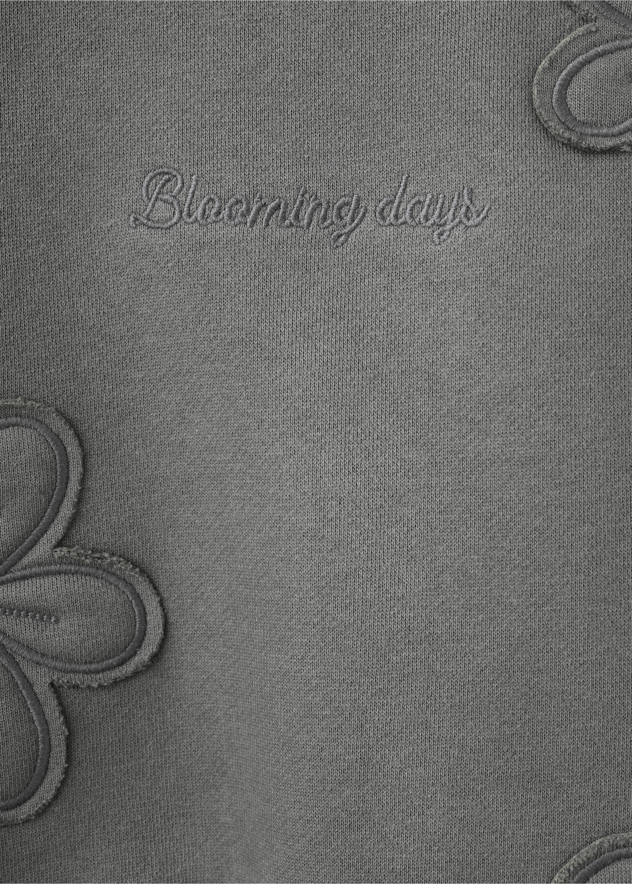 刺绣花朵棉质卫衣 - null, 深灰色. Ref: 27023718-00.