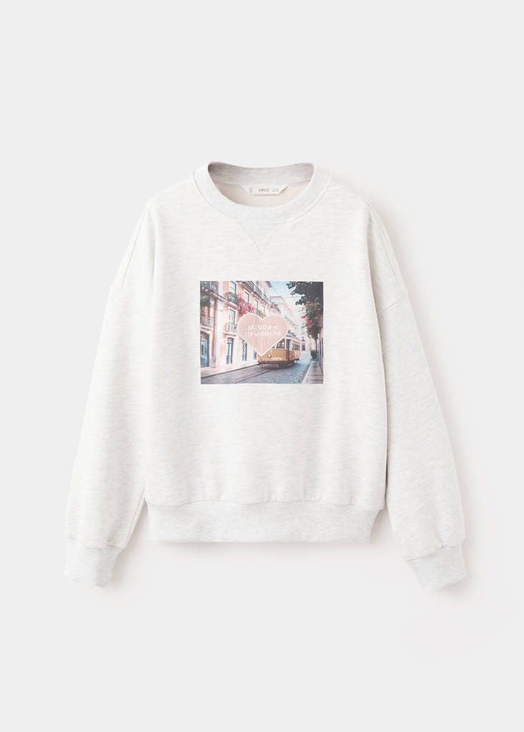 Sudadera bordada estampada