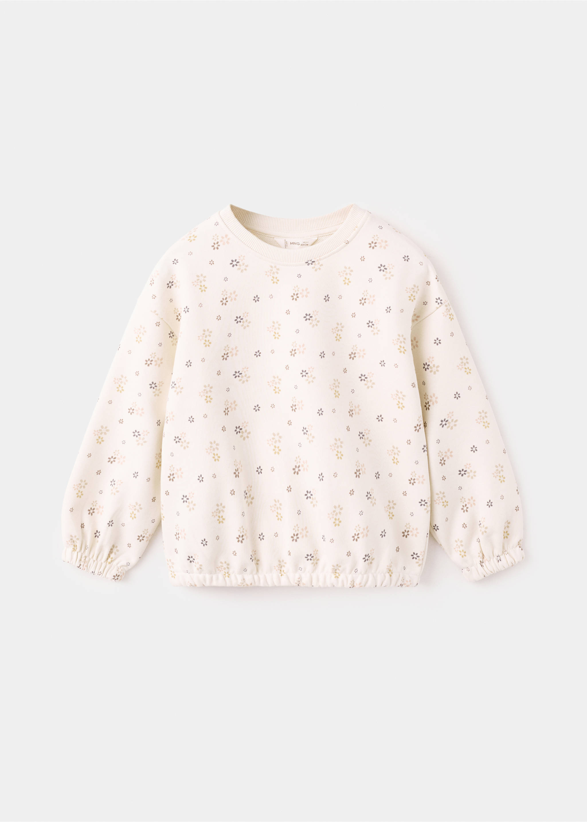 Sudadera algodón estampado floral - Artículo sin modelo, Crudo. Ref: 27023720-00.