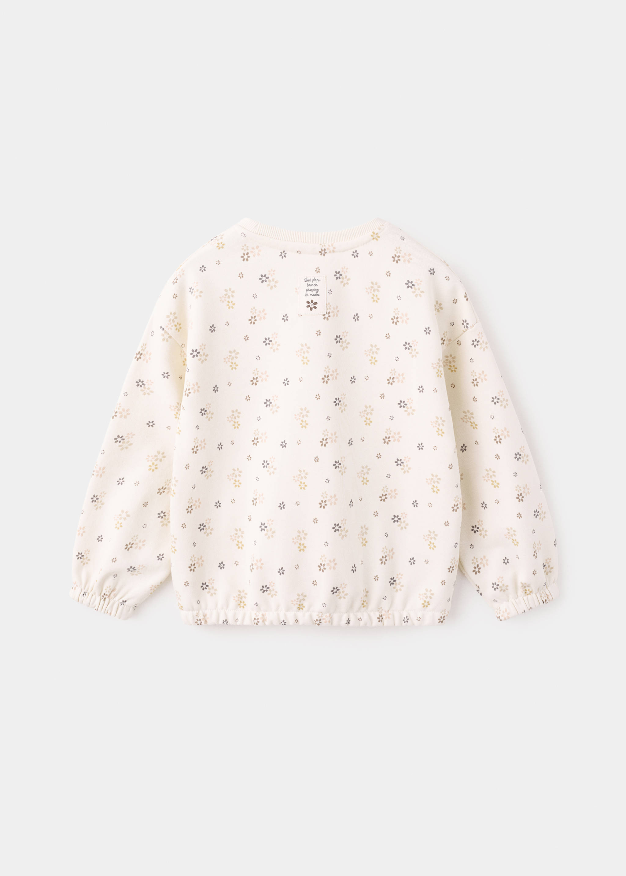 Sudadera algodón estampado floral - Reverso del artículo