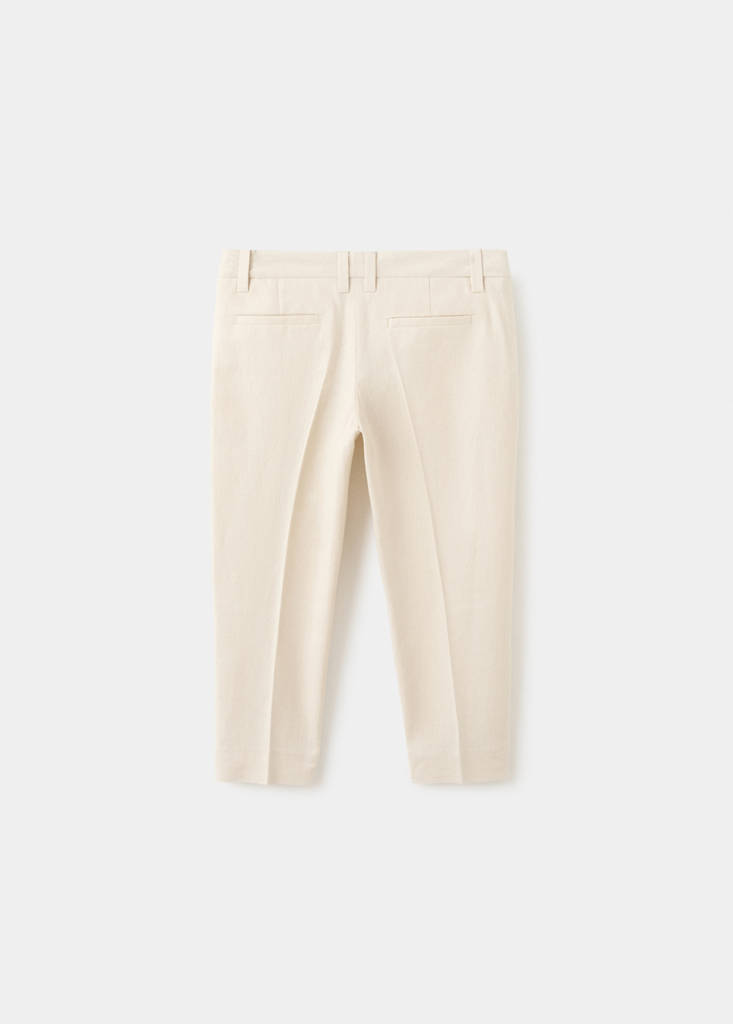 Linen-blend trousers — Beige