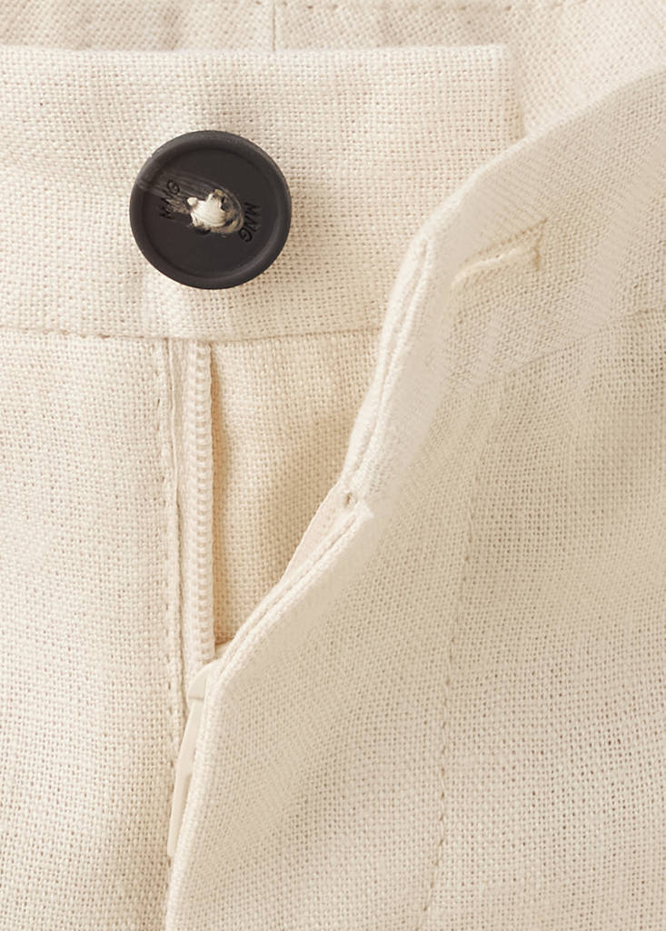 Linen-blend trousers — Beige