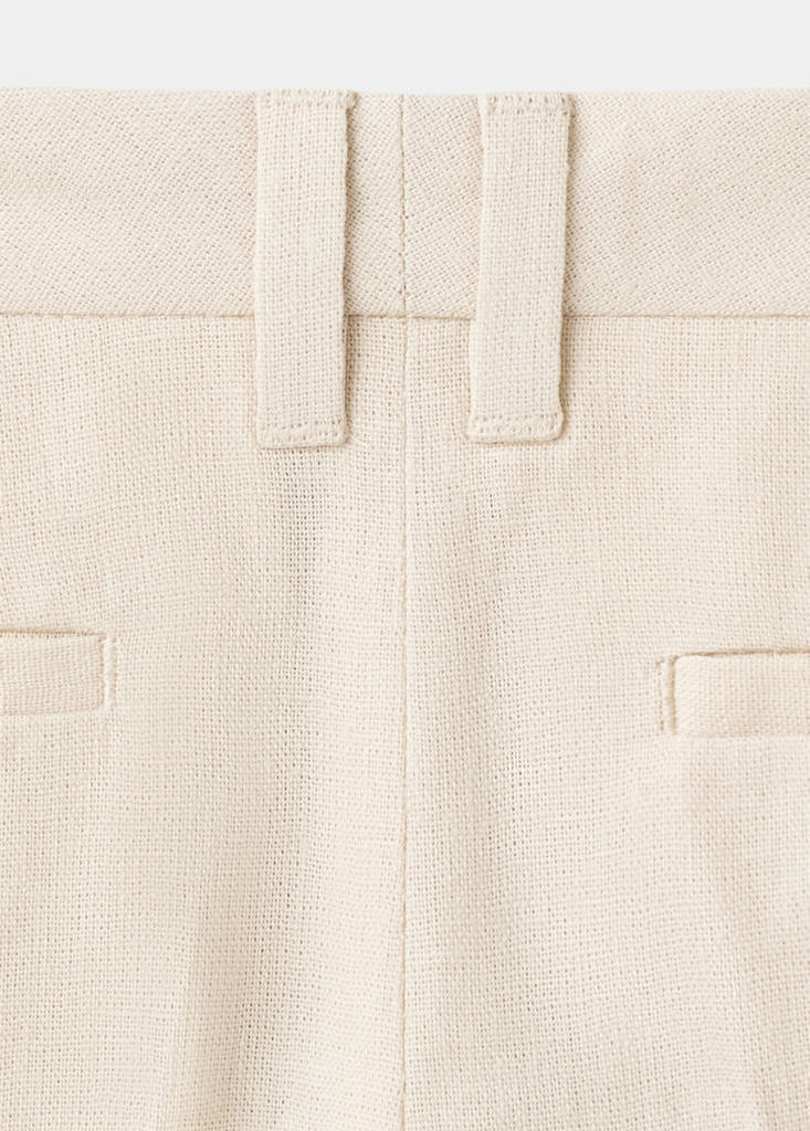 Linen-blend trousers — Beige