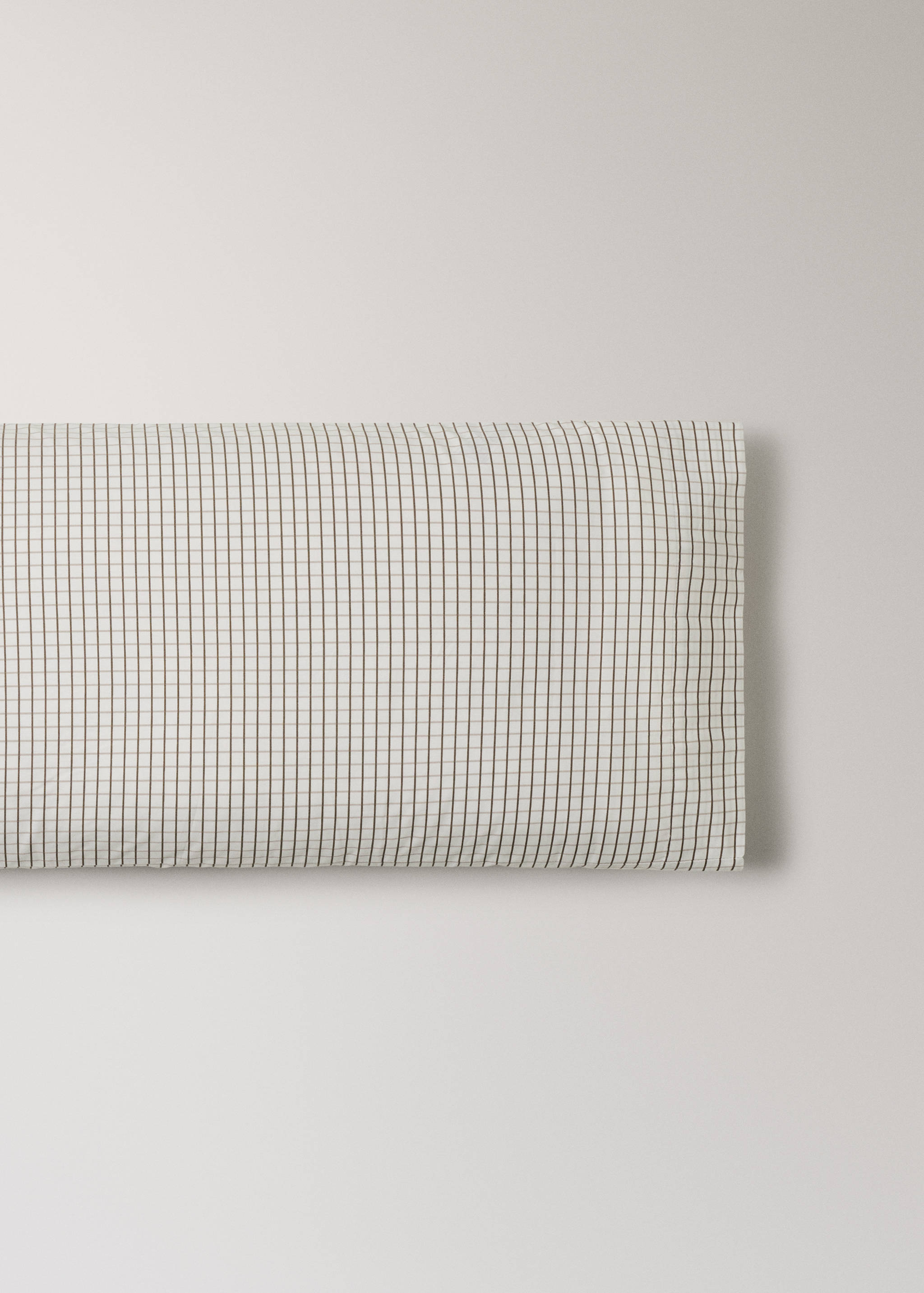 Percale cotton reversible mini-check pillowcase 45X110 cm - Article without model