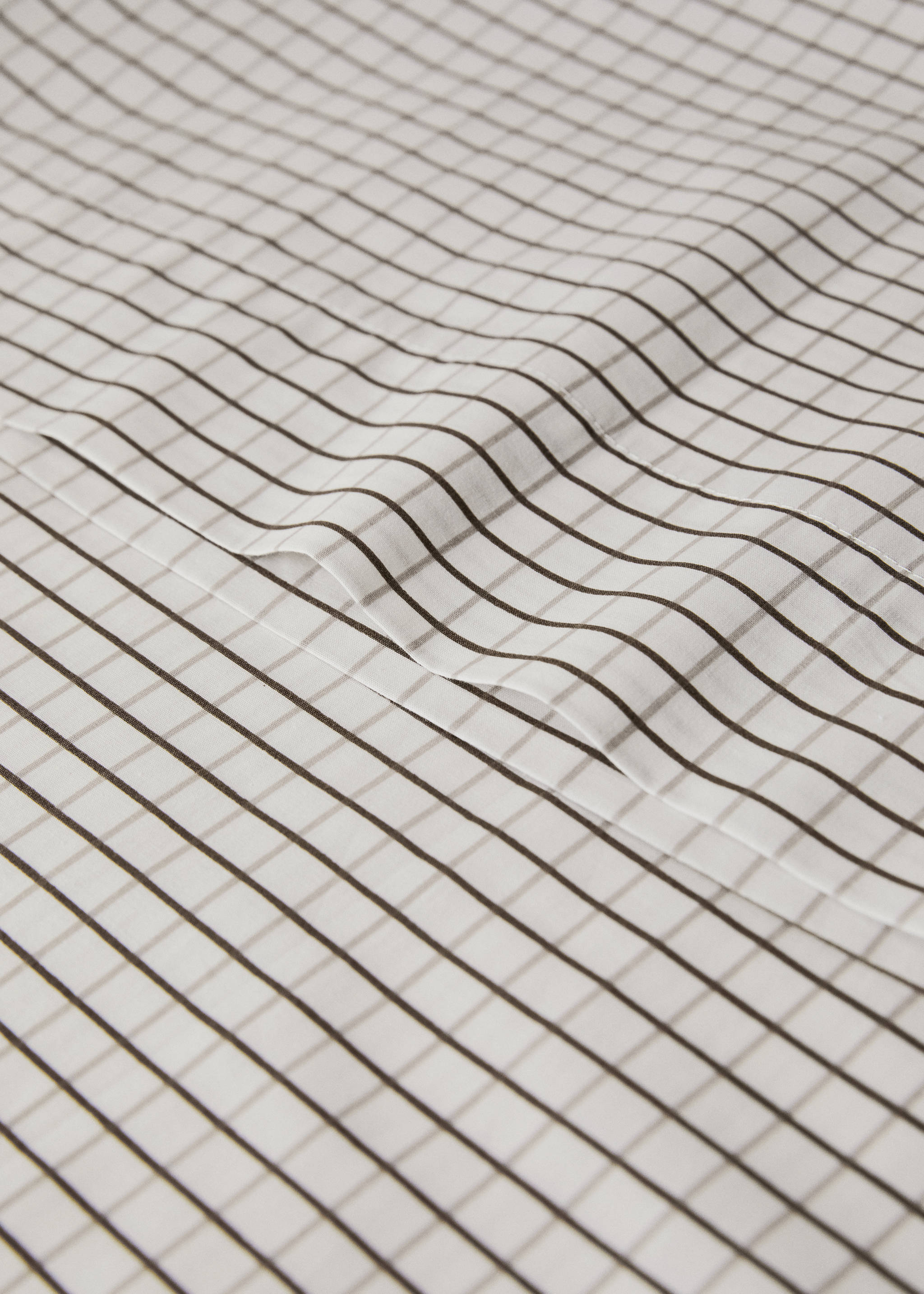 Percale cotton reversible mini-check pillowcase 45X110 cm - Details of the article 2