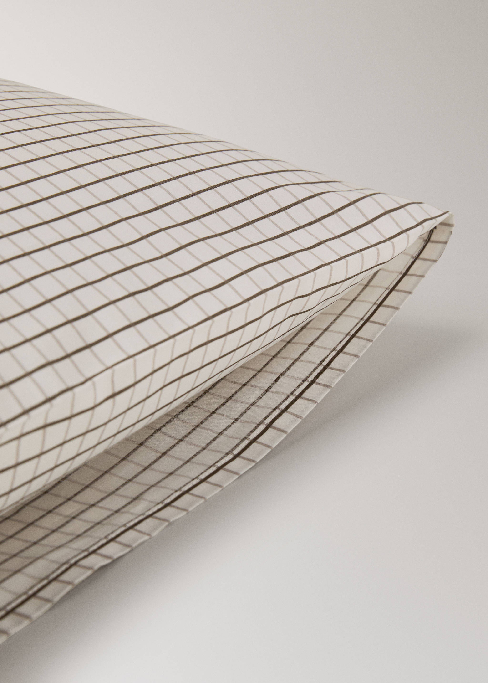 Dos fundas almohadas algodón percal mini cuadro reversible 60x60 cm - Detalle del artículo 2