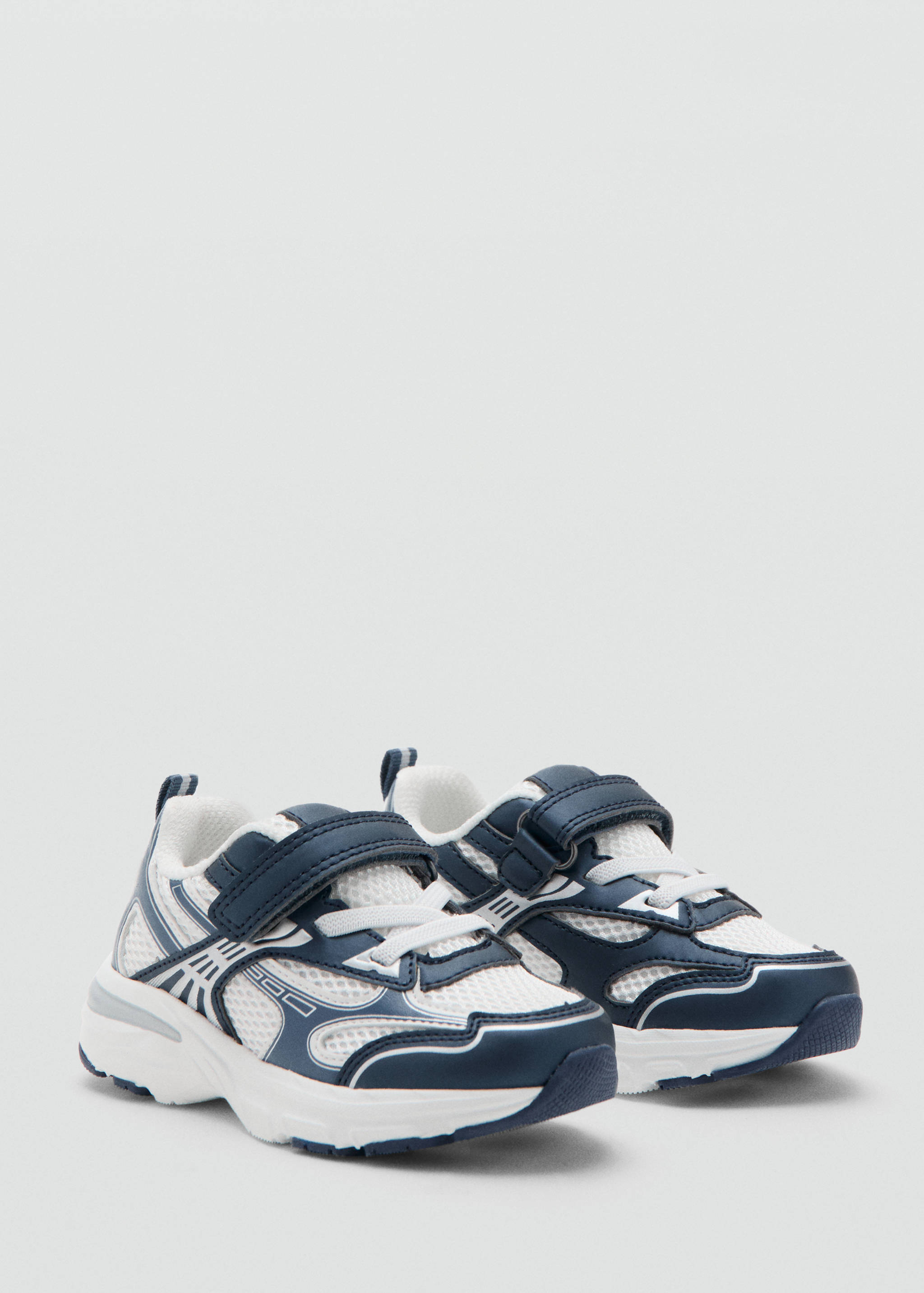 Two-tone velcro trainers - Medium plane