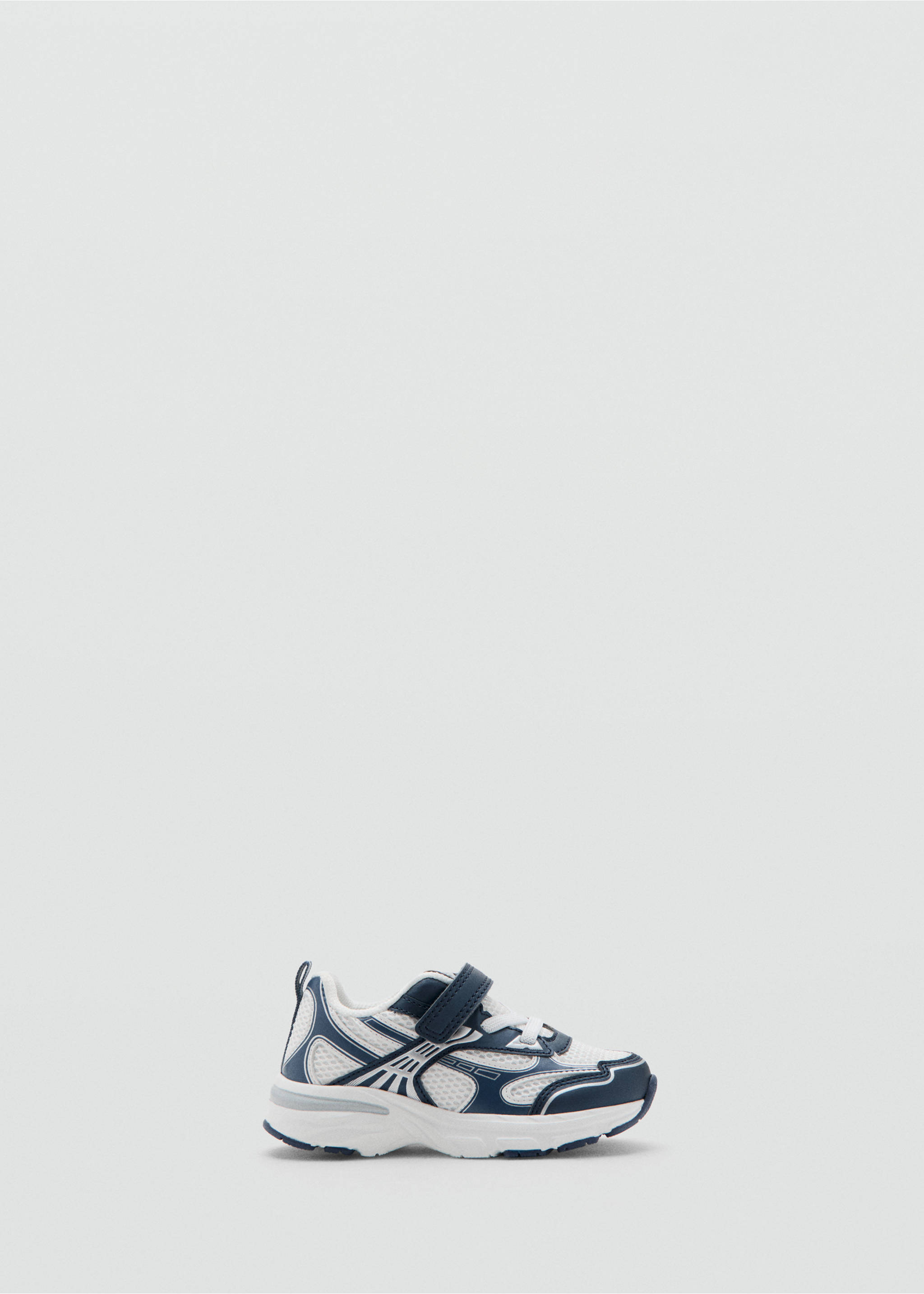 Tennis bicolores Velcro - Article sans modèle, Blanc cassé. Ref: 27023726-00.