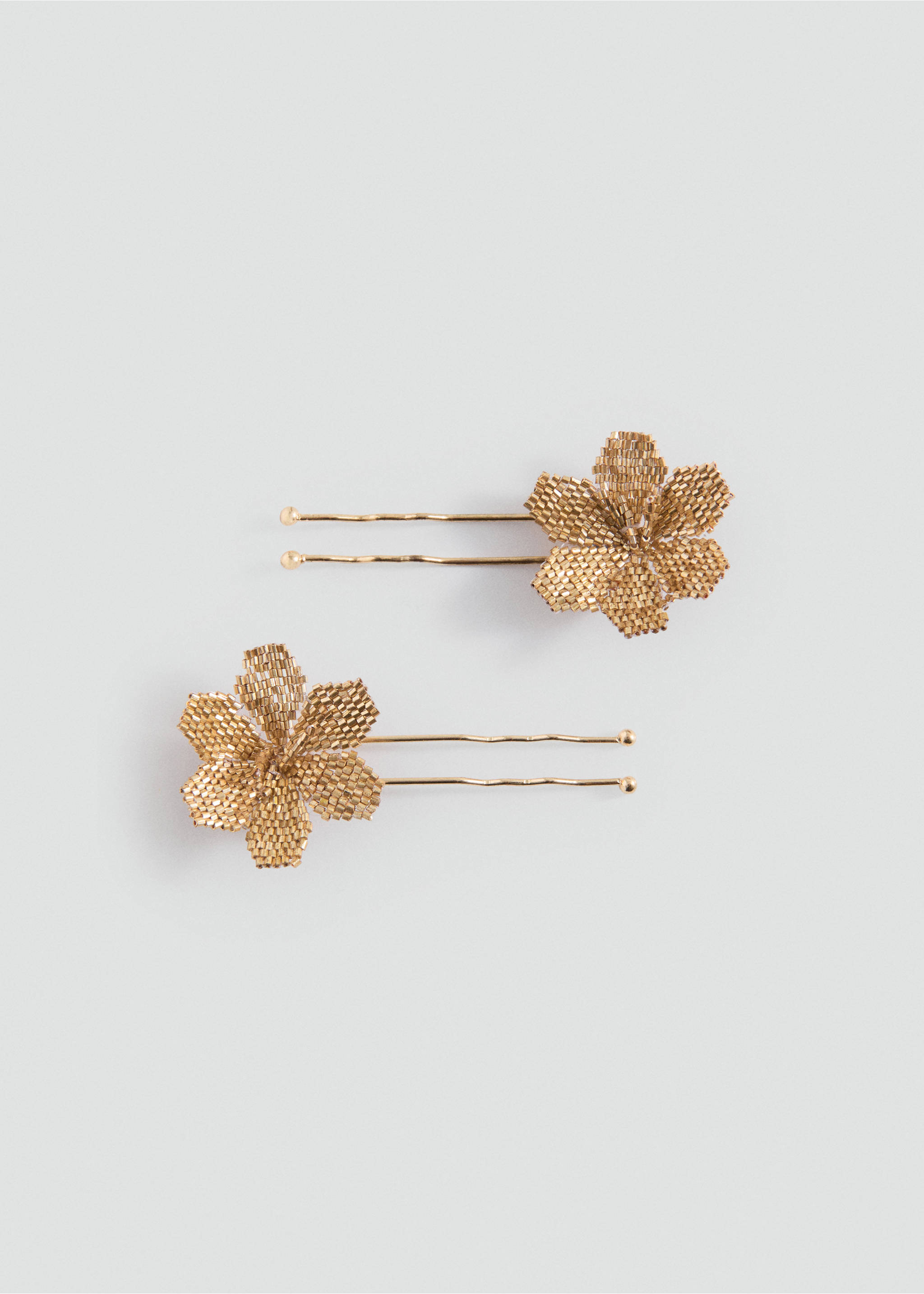 2 pack flower hairclips - Article without model, Gold. Ref: 27023732-00.