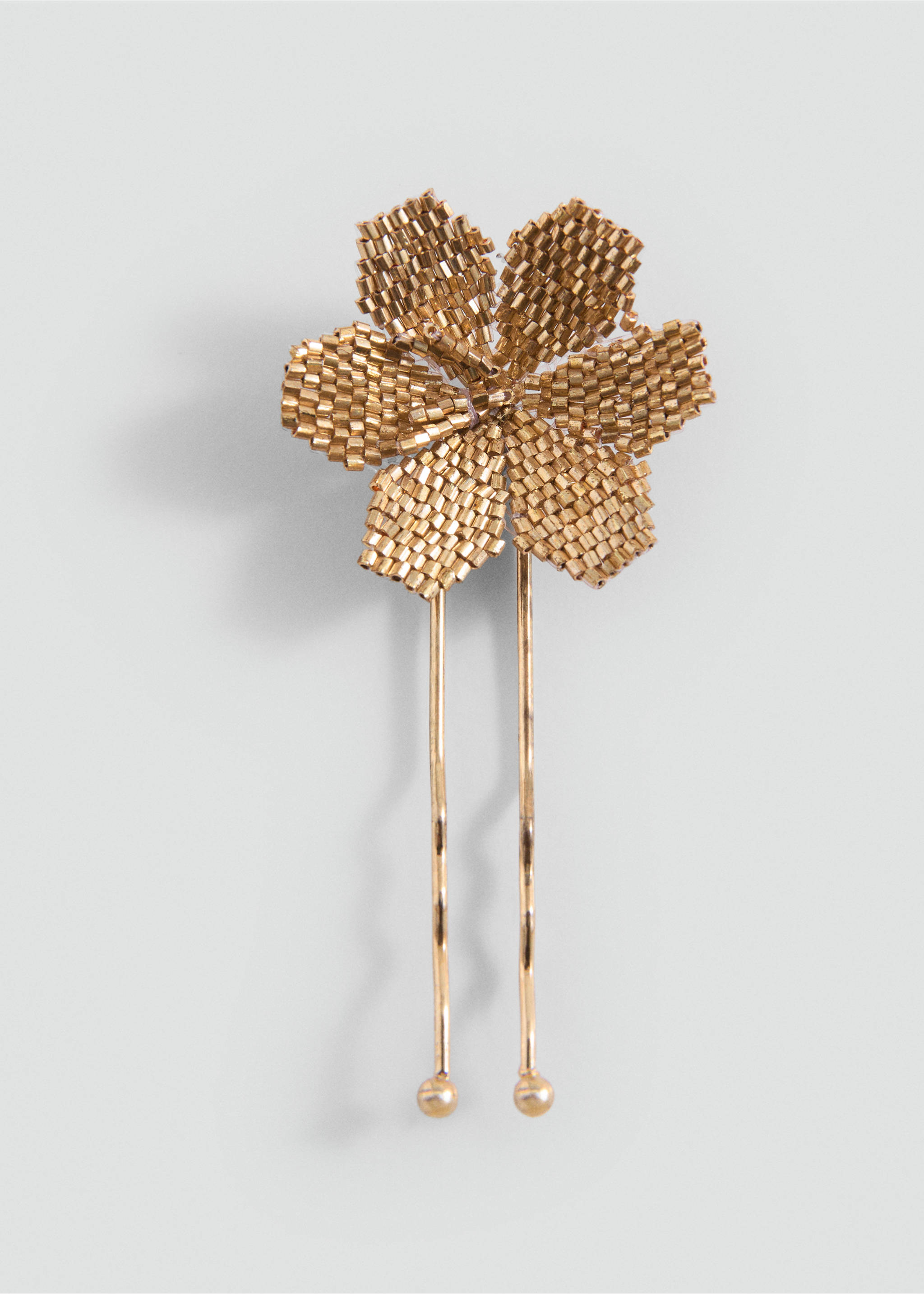 2 pack flower hairclips - Details of the article 1, Gold. Ref: 27023732-00.