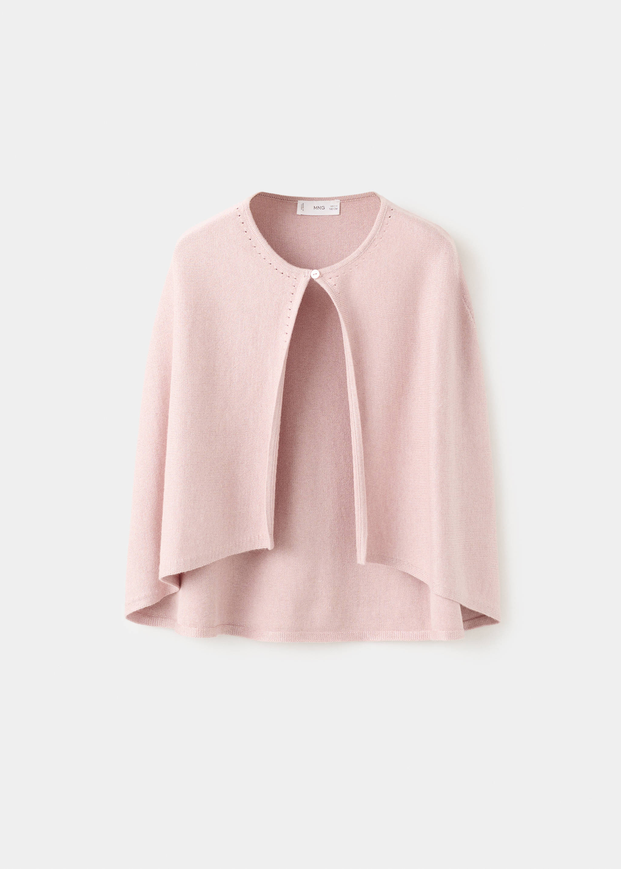 Knitted cape with lace details - Article without model