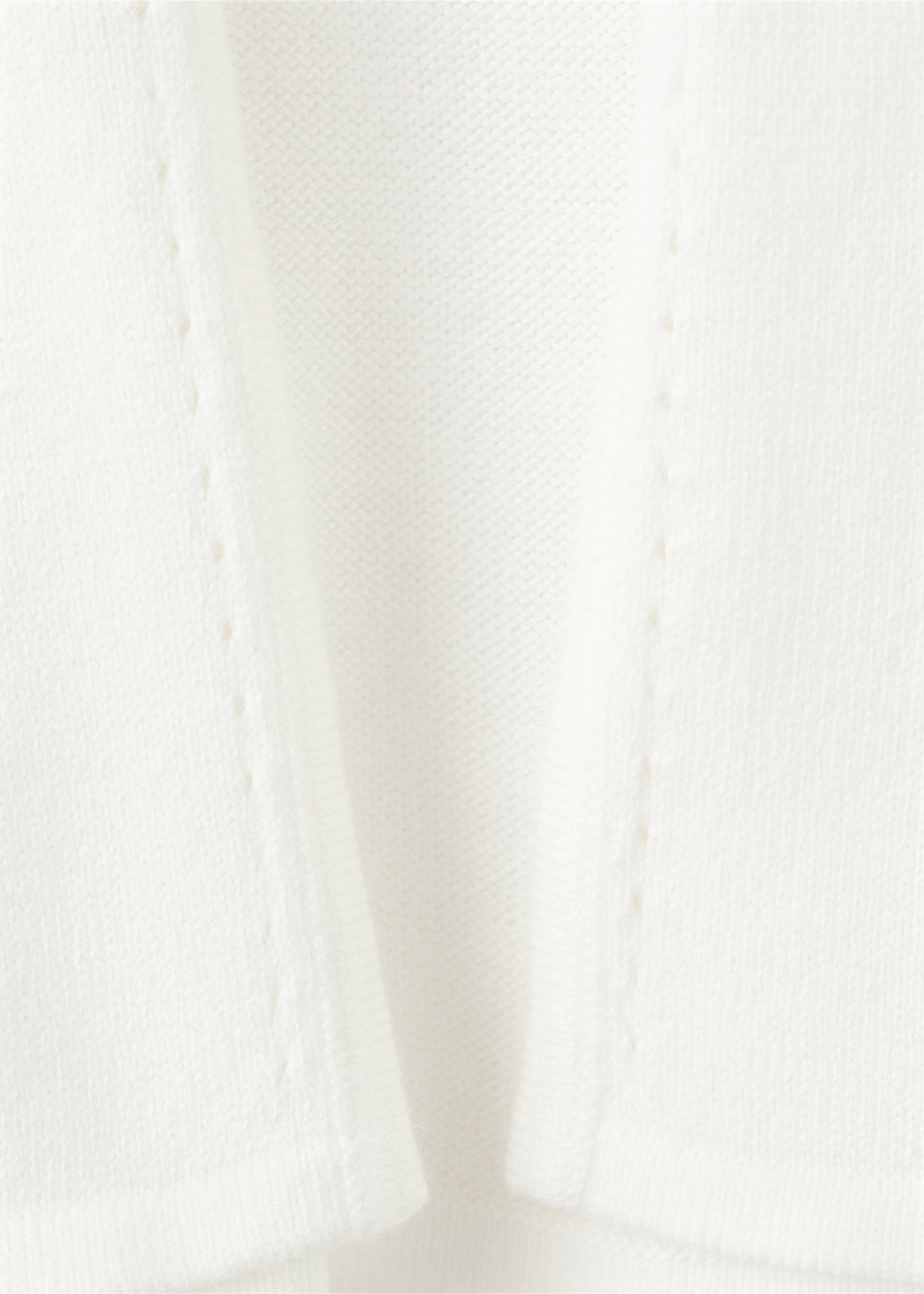 Cárdigan punto detalles calados - Detalle del artículo 0, Blanco roto. Ref: 27023735-00.