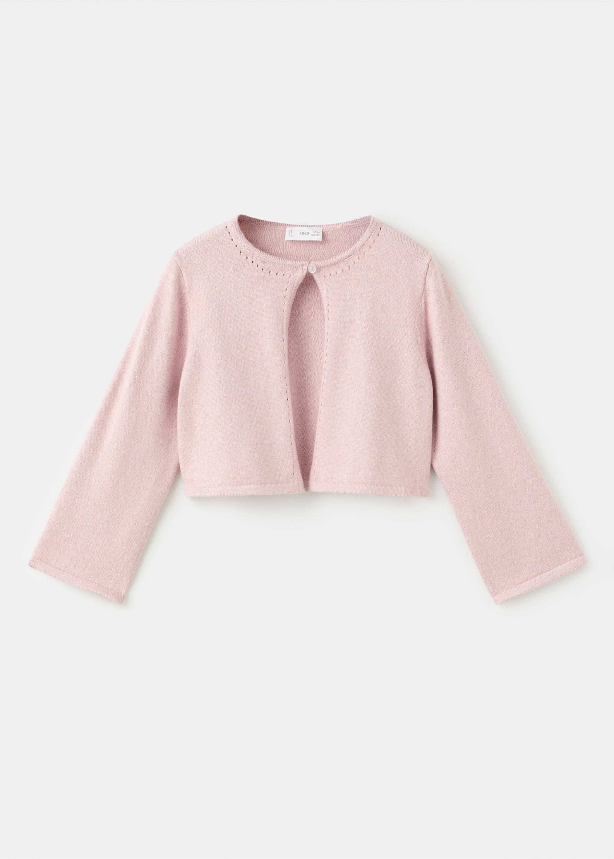 Cárdigan punto detalles calados - Artículo sin modelo, Rosa palo. Ref: 27023735-00.