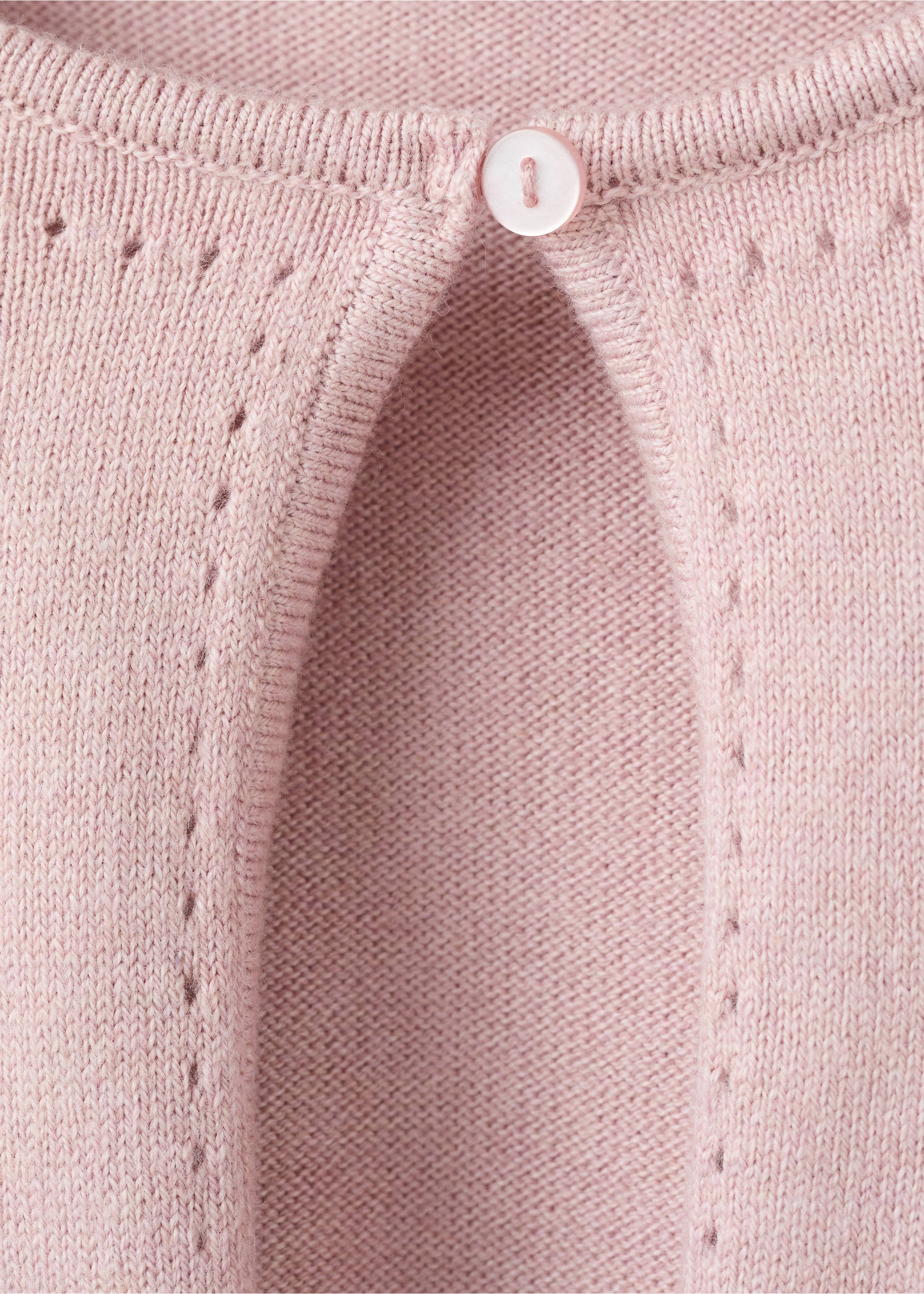 Cárdigan punto detalles calados - Detalle del artículo 0, Rosa palo. Ref: 27023735-00.