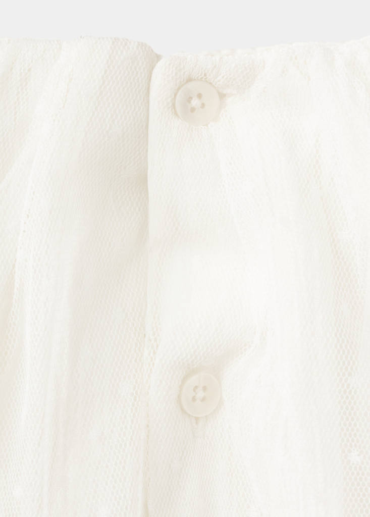 Long dress with bow — White