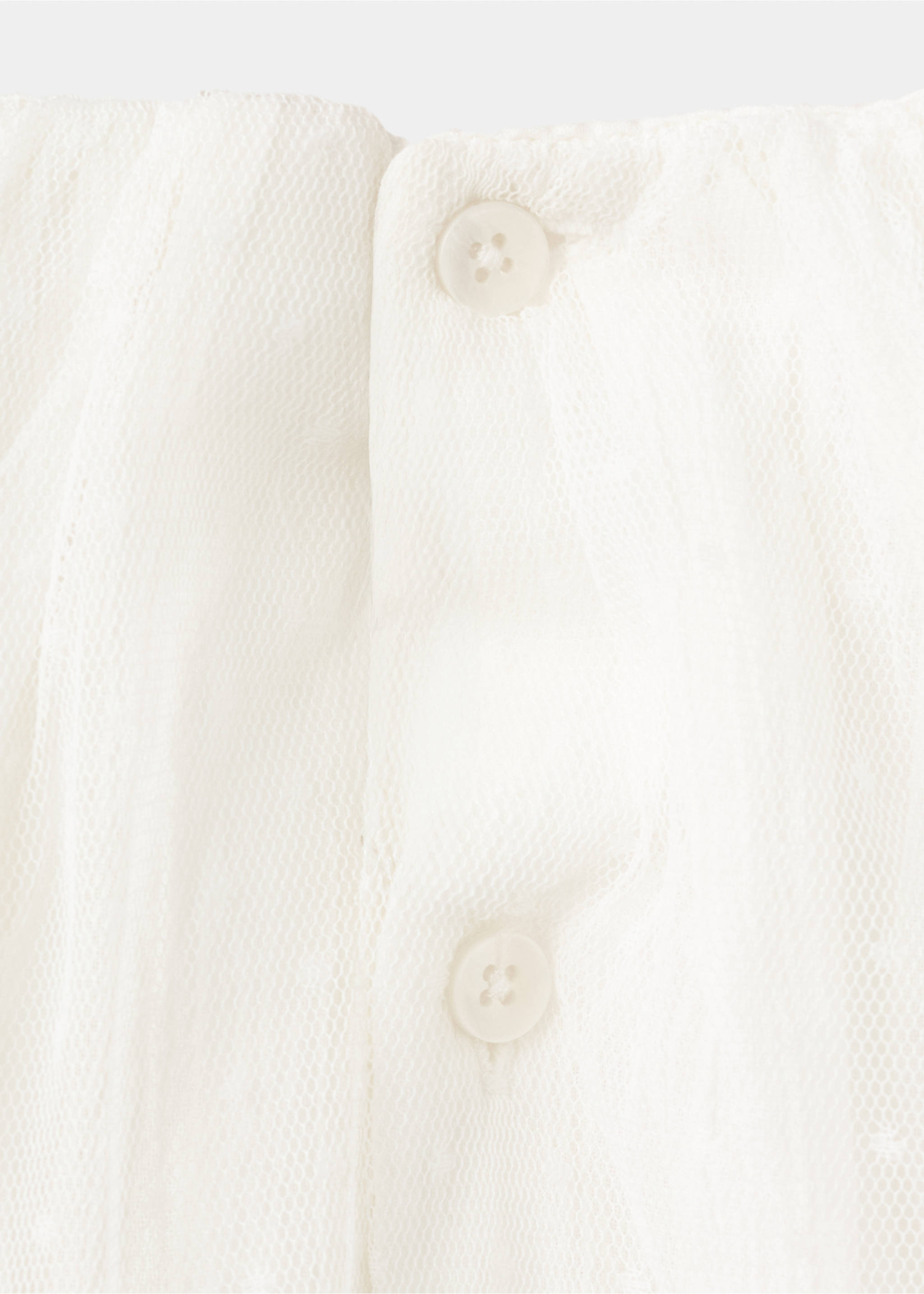 Long dress with bow - Details of the article 0, White. Ref: 27023737-00.