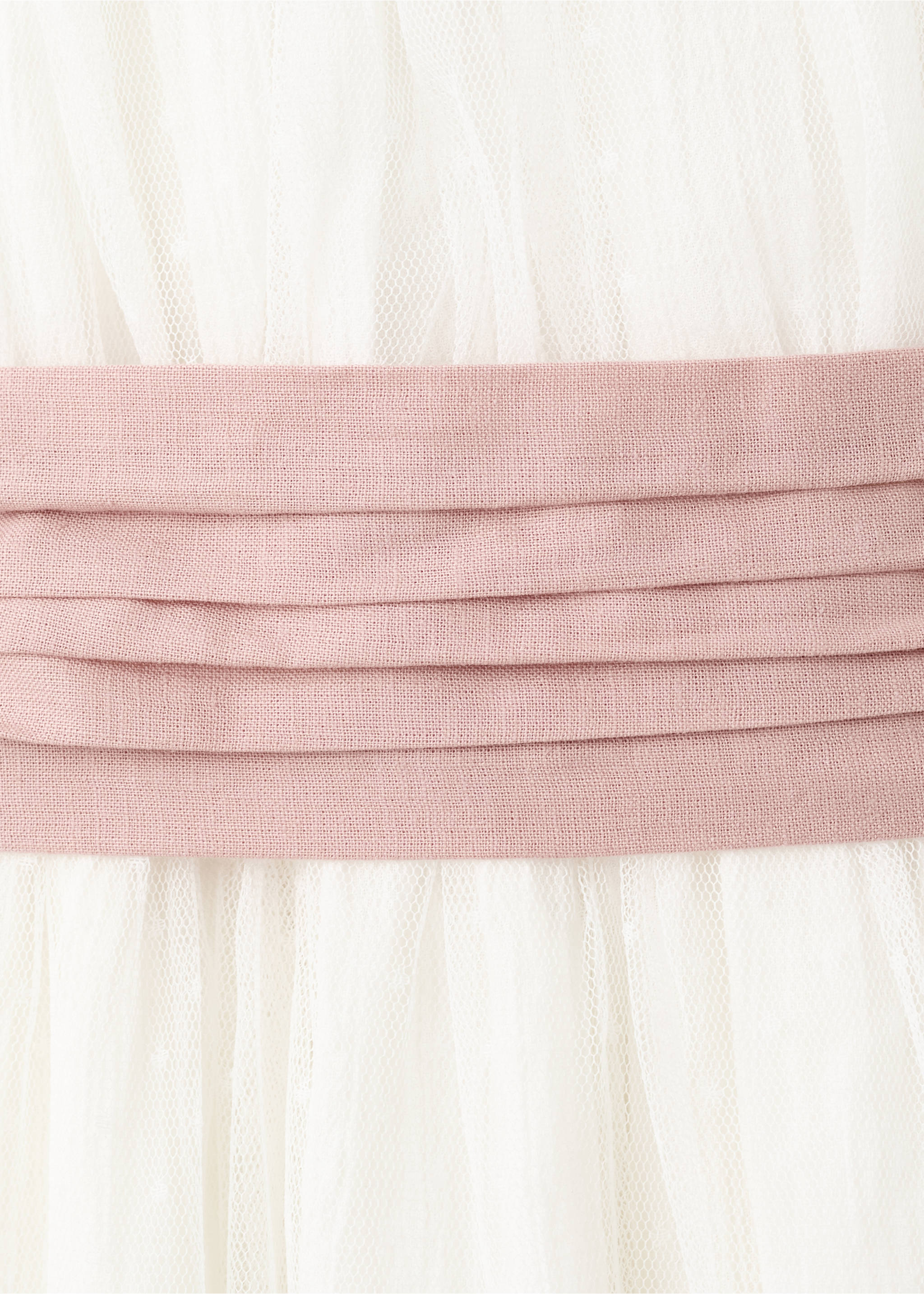 Long dress with bow - Details of the article 8, White. Ref: 27023737-01.