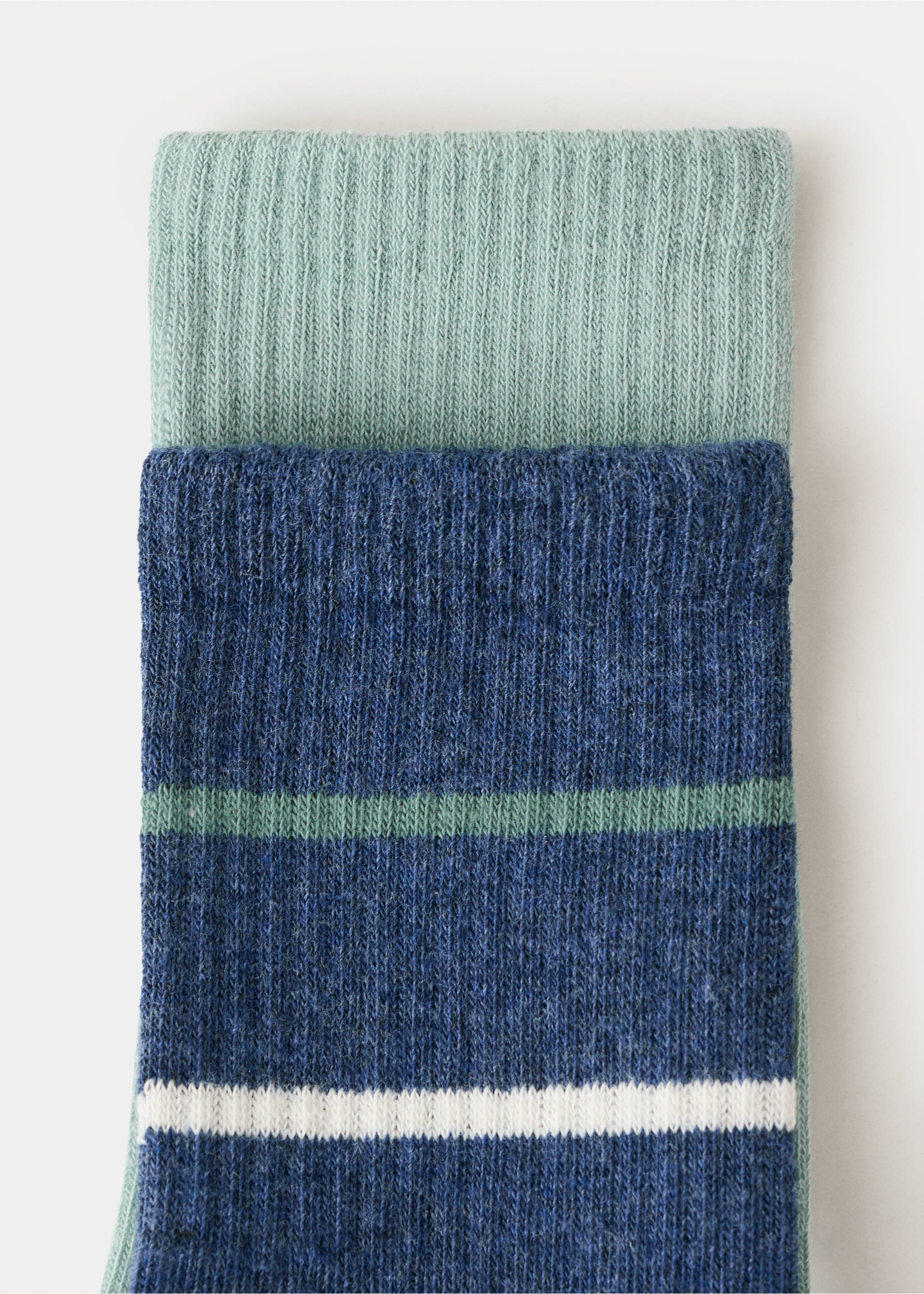 Pack 2 calcetines combinados - Detalle del artículo 8, Verde agua. Ref: 27023741-00.