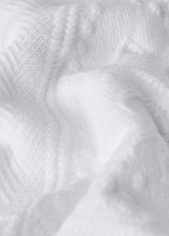 Vorgewaschene Jacquard-Tagesdecke, 300 g, für Betten 180/200 cm — Weiß 3