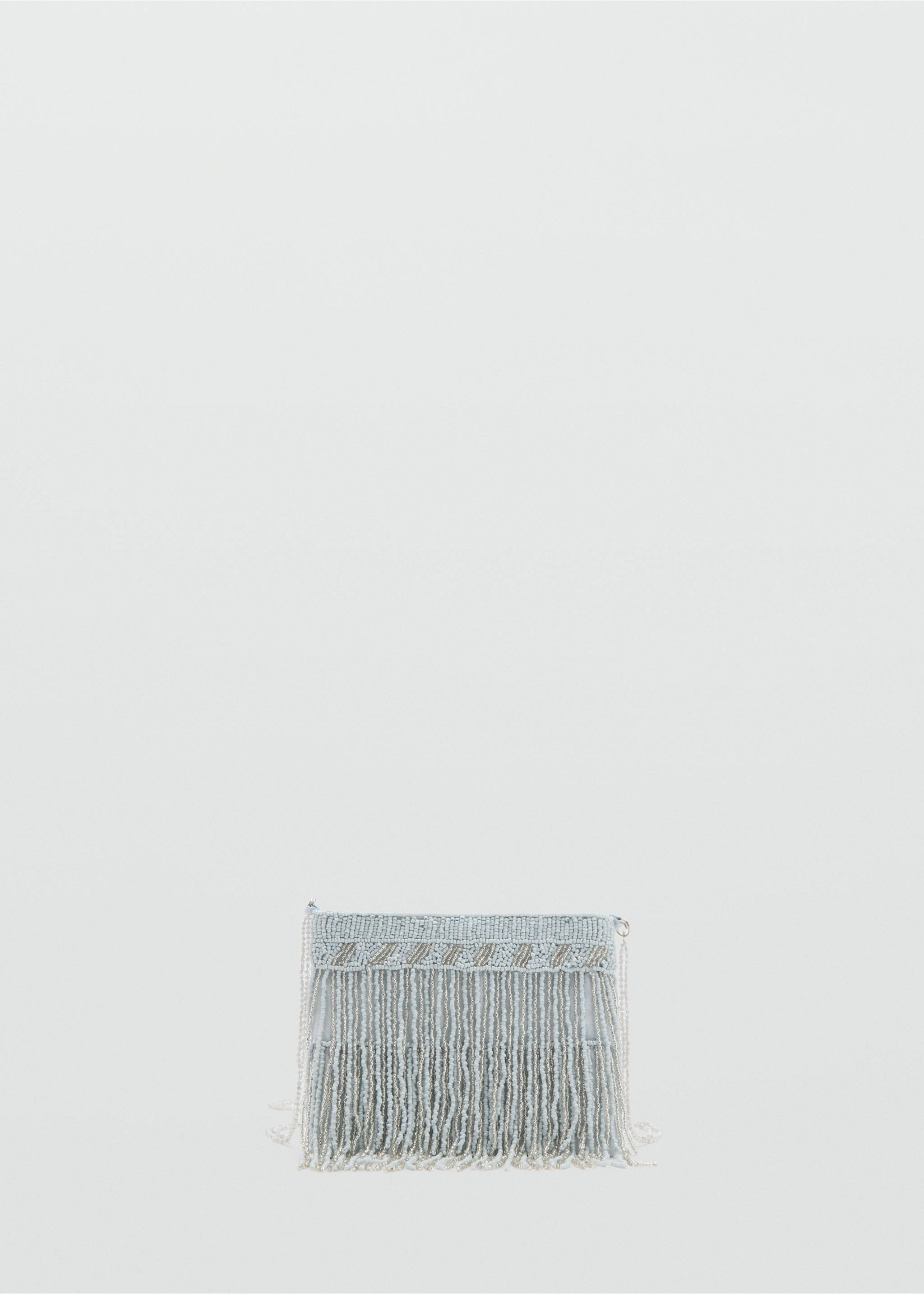 Fringe beads bag - Article without model, Sky Blue. Ref: 27024046-00.