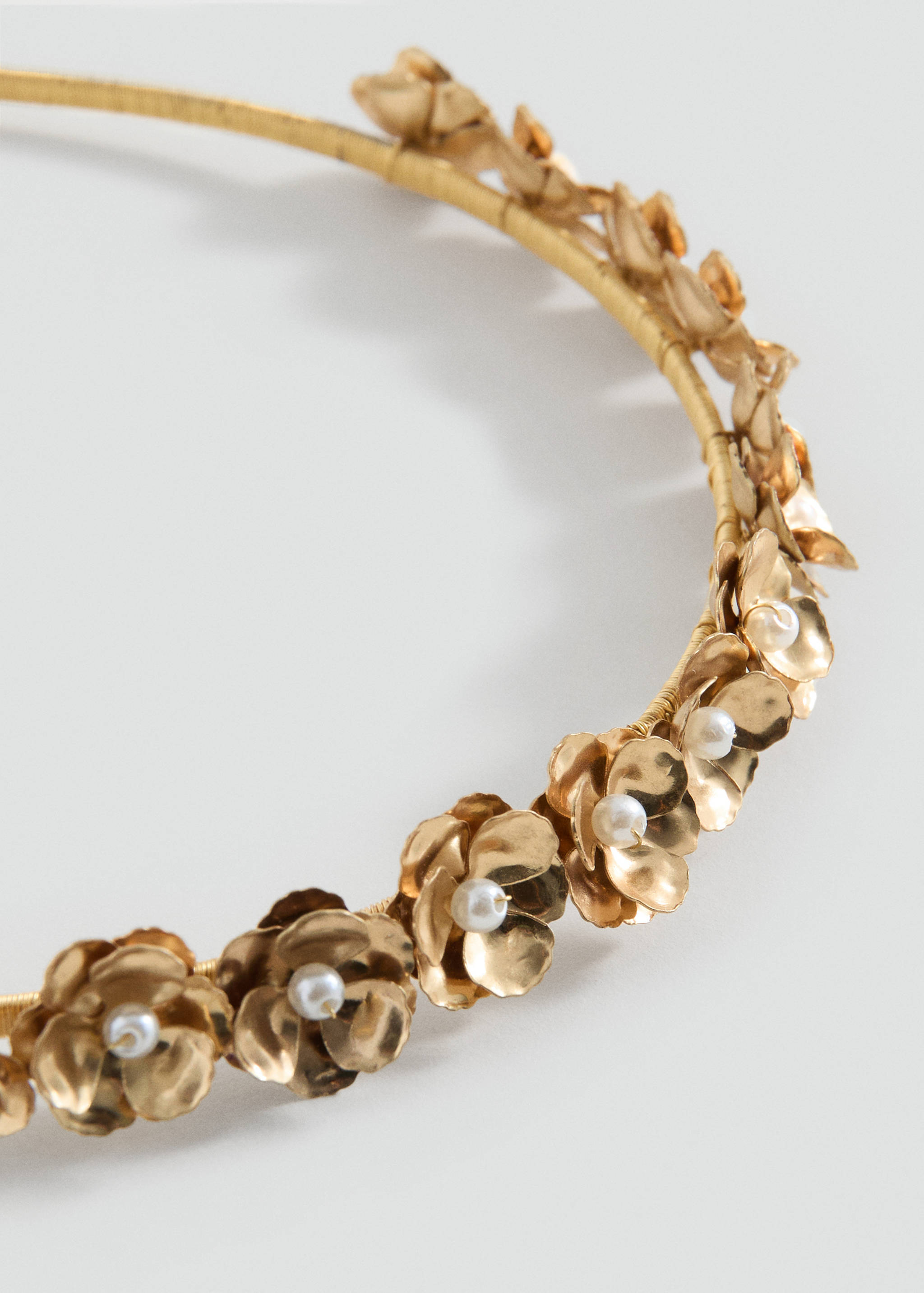 Beaded flower headband - Medium plane