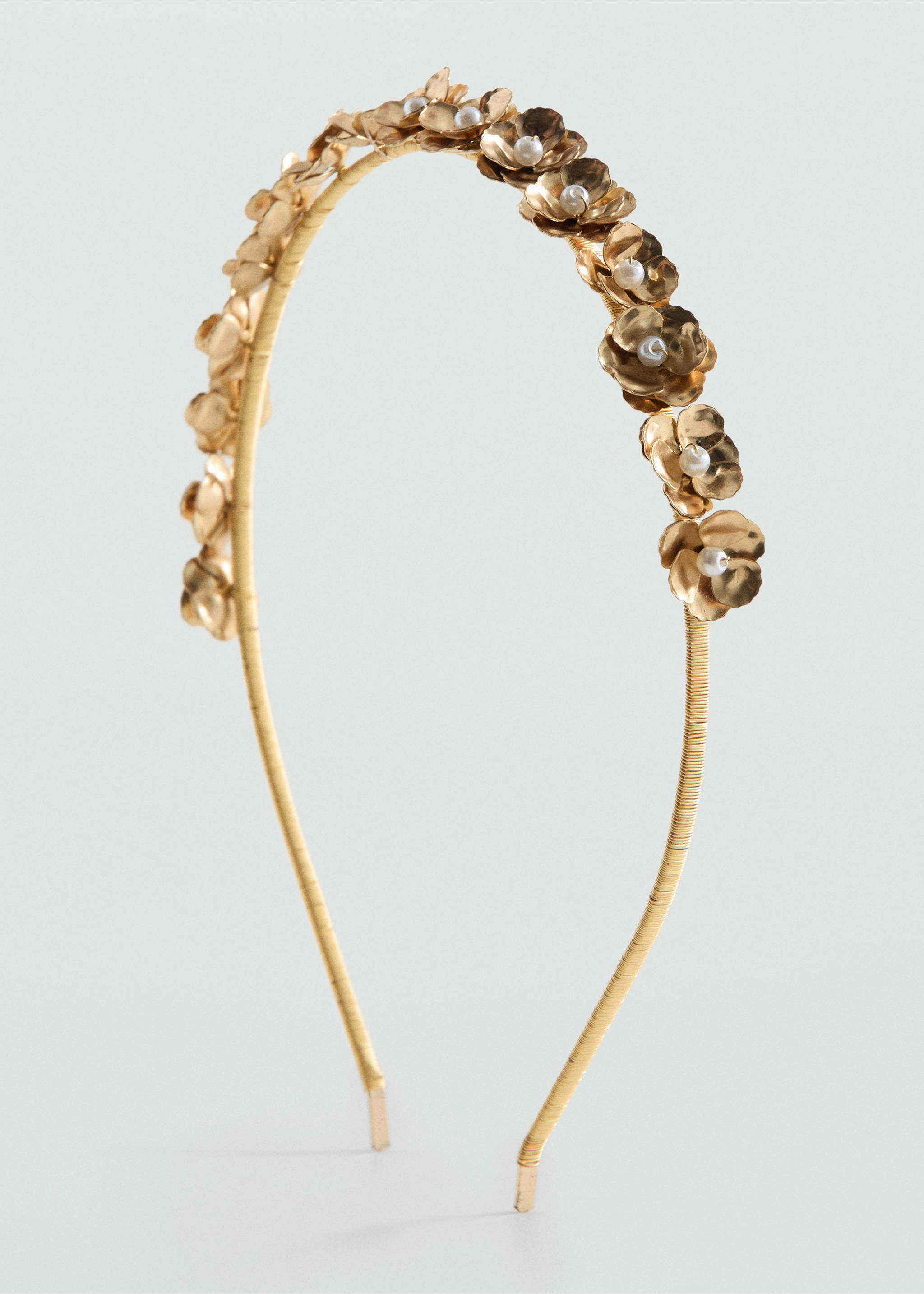 Serre-tête fleurs à perles - Détail de l'article 1, Or. Ref: 27024047-00.