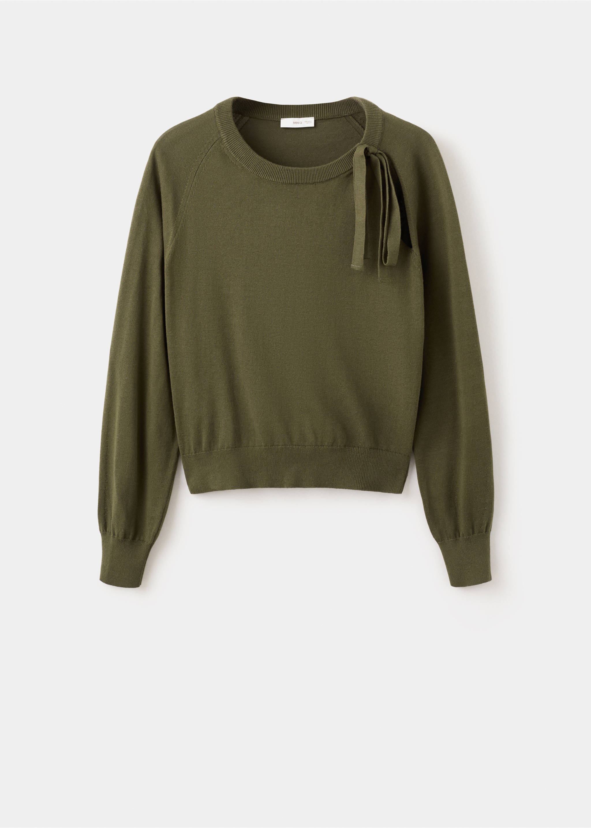 Bow knit sweater - Article without model, Khaki. Ref: 27024050-00.