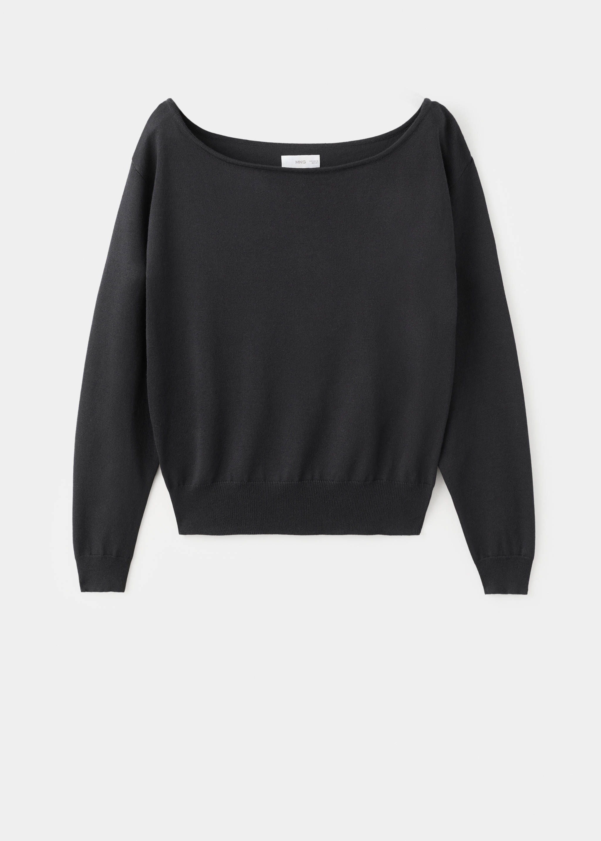 Off-the-shoulder knitted sweater - Article without model