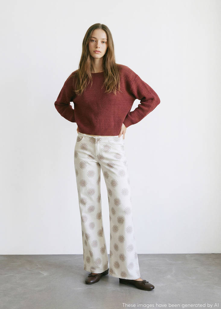 Medium-knit sweater — Salmon