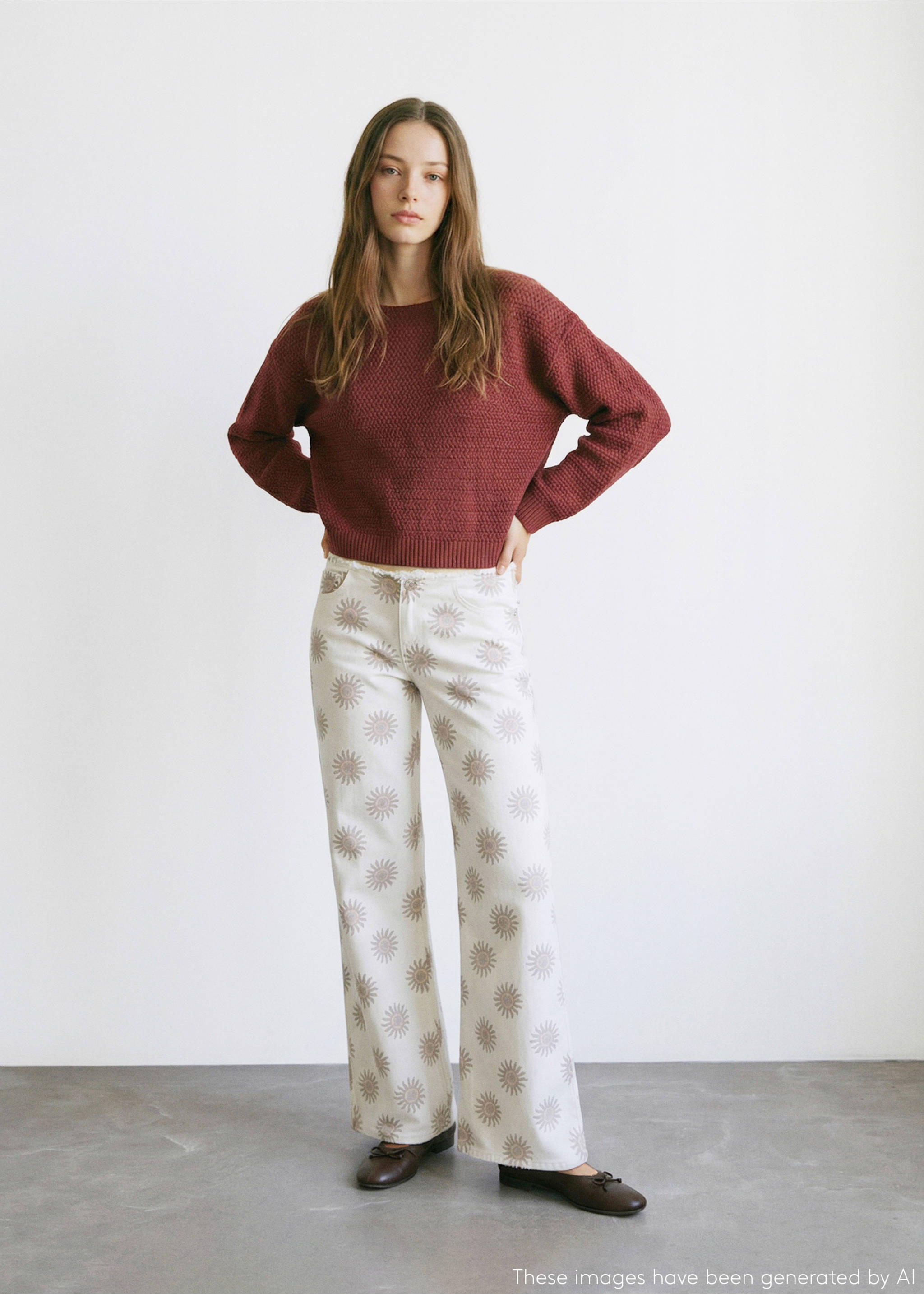 Medium-knit sweater - General plane, Salmon. Ref: 27024052-00.