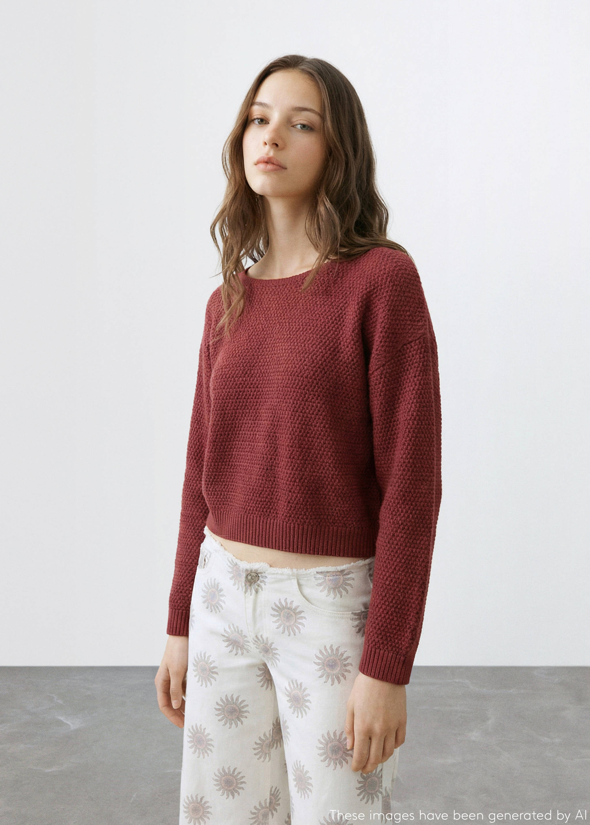 Medium-knit sweater - Medium plane