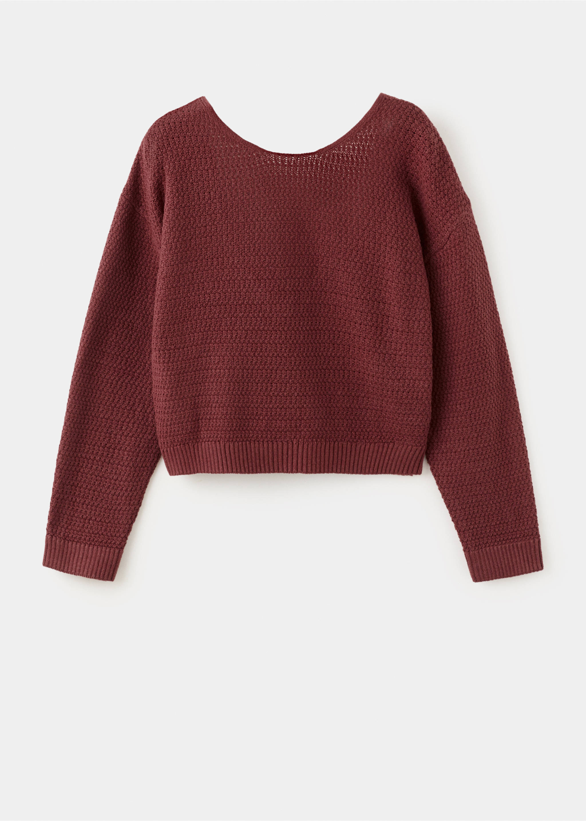 Medium-knit sweater - Article without model, Salmon. Ref: 27024052-00.