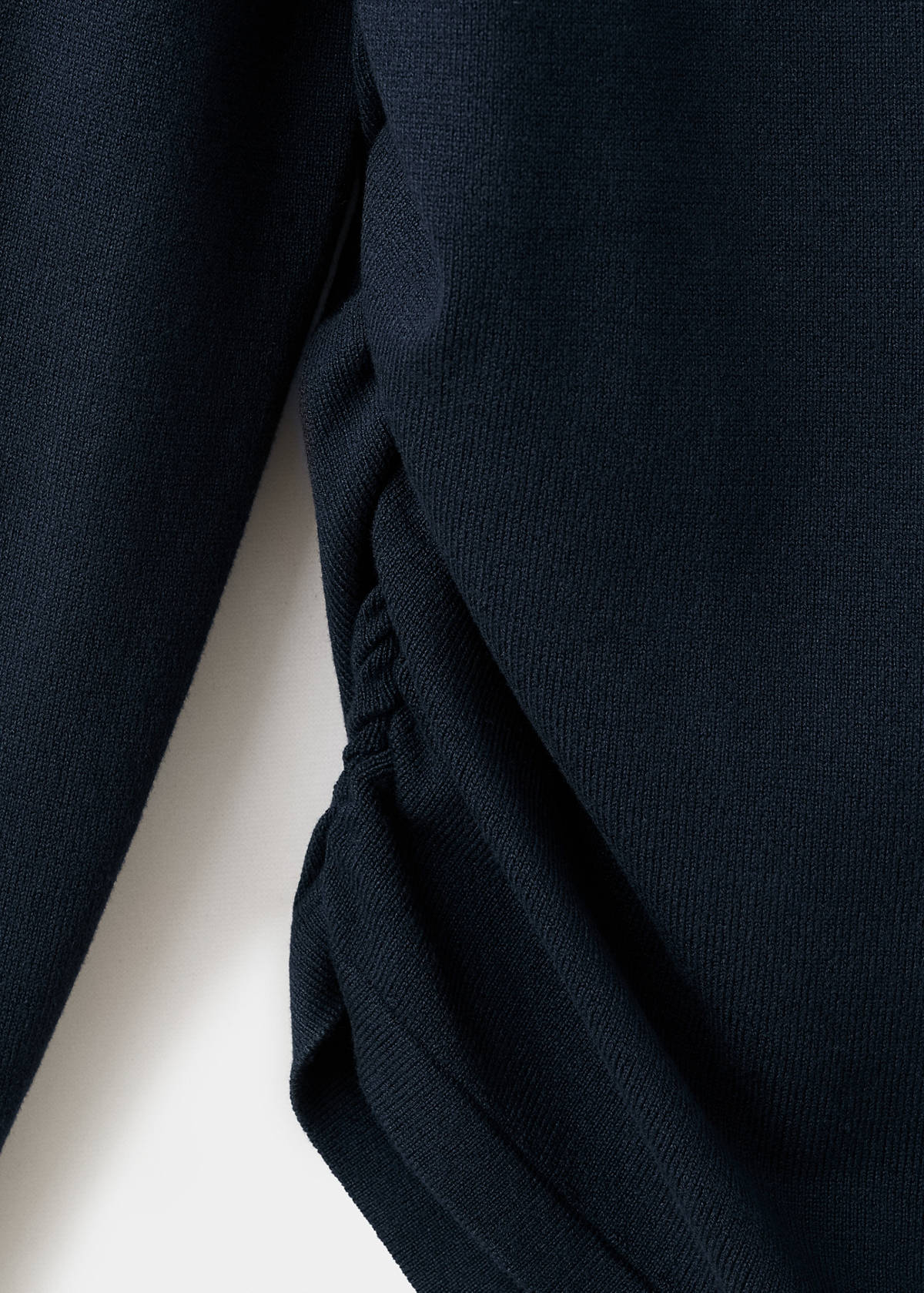 Boat-neck knitted sweater — Dark Navy