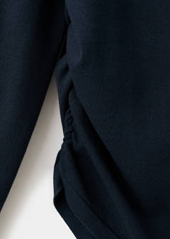 Boat-neck knitted sweater — Dark Navy 7