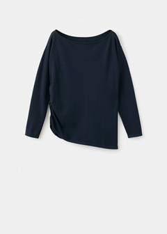 Boat-neck knitted sweater — Dark Navy 5
