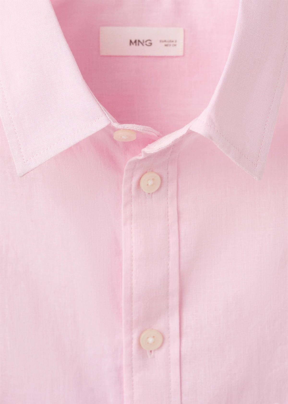 Straight linen shirt — Pink