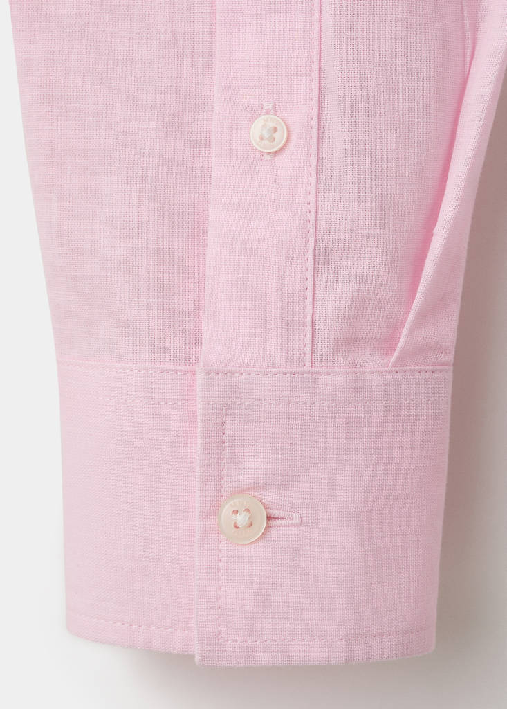 Straight linen shirt — Pink