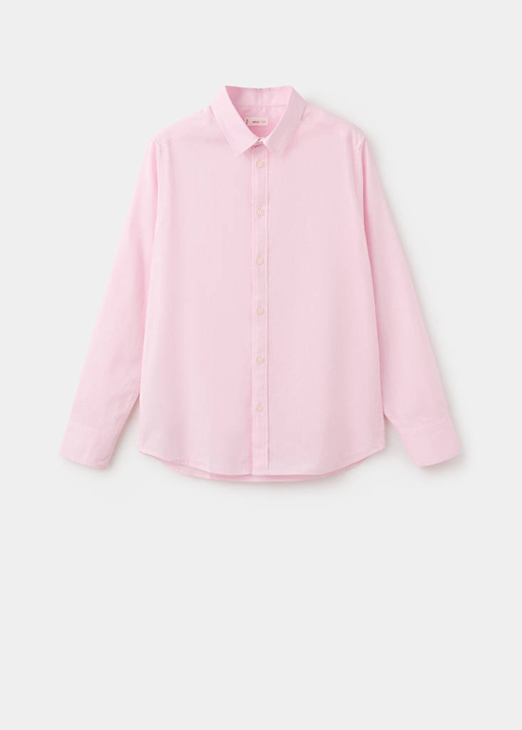 Straight linen shirt — Pink