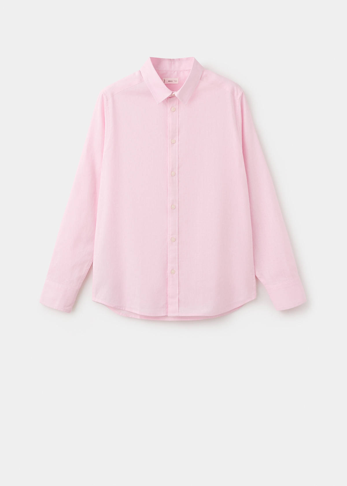 Straight linen shirt — Pink