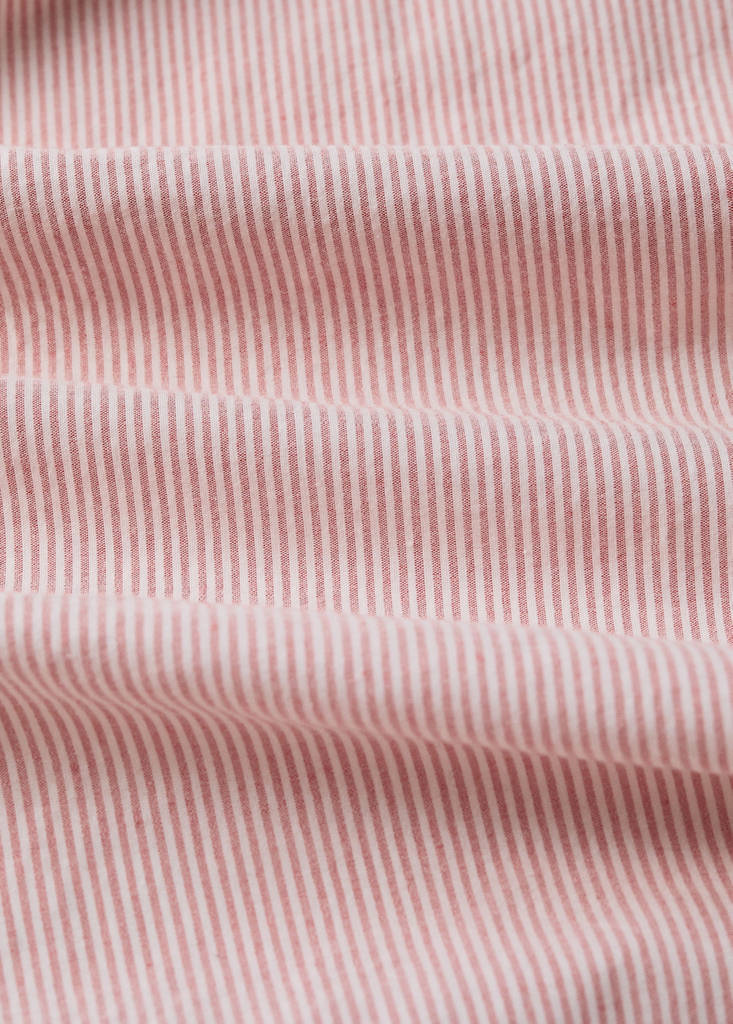 Fitted sheet cotton yarn-dyed Bed 90 cm — Grapefruit